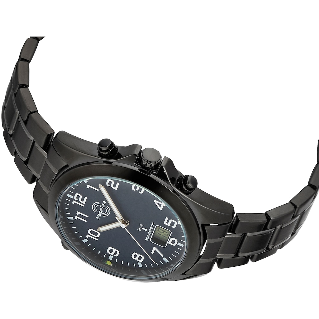 MASTER TIME Funkuhr »Specialist, MTGA-10737-22M«, Armbanduhr, Quarzuhr, Herrenuhr, Datum, Leuchtzeiger