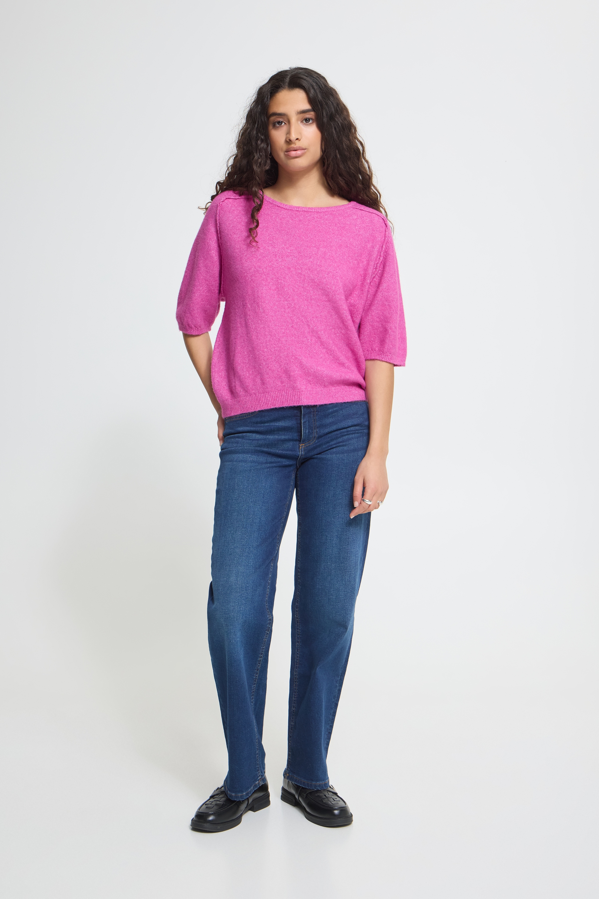 Ichi Kurzarmpullover »Damen Kurzarm-Bluse IHDASILA«