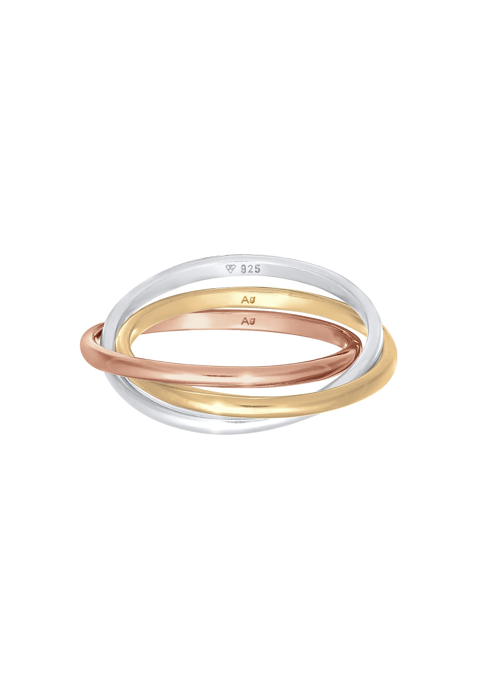 Elli Silberring »Ring Wickelring Trio Trini Basic 925 Silber«