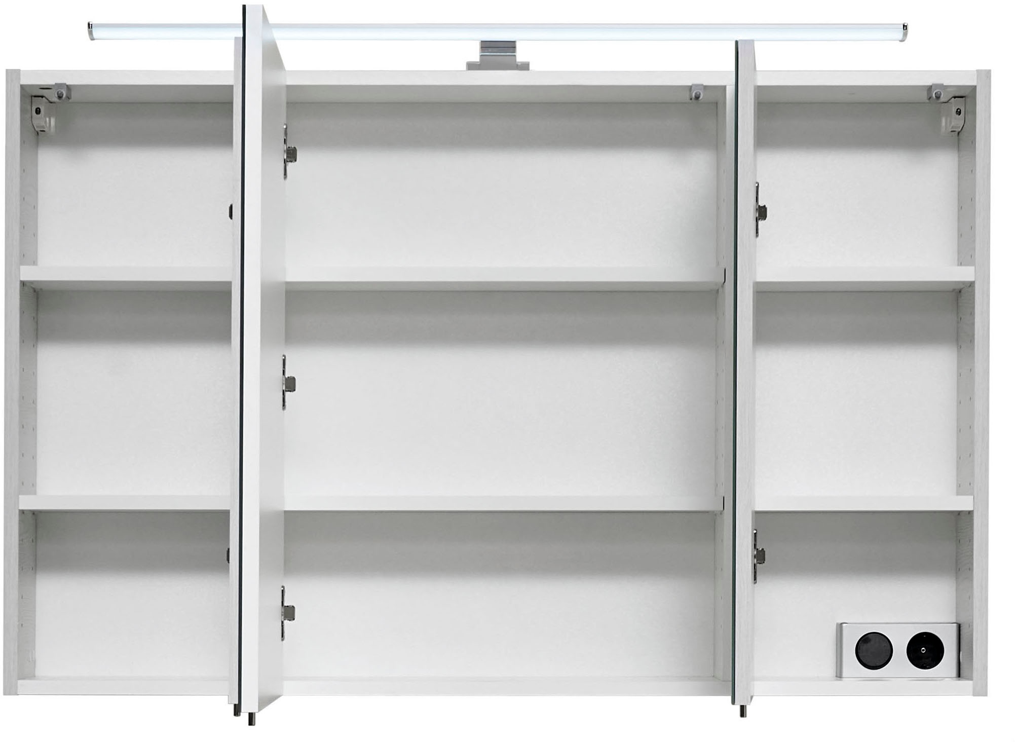 Saphir Badmöbel-Set »Quickset 936 4-teilig, Glaswaschtisch und LED-Spiegelschrank« Set, 4 Stk. tlg.