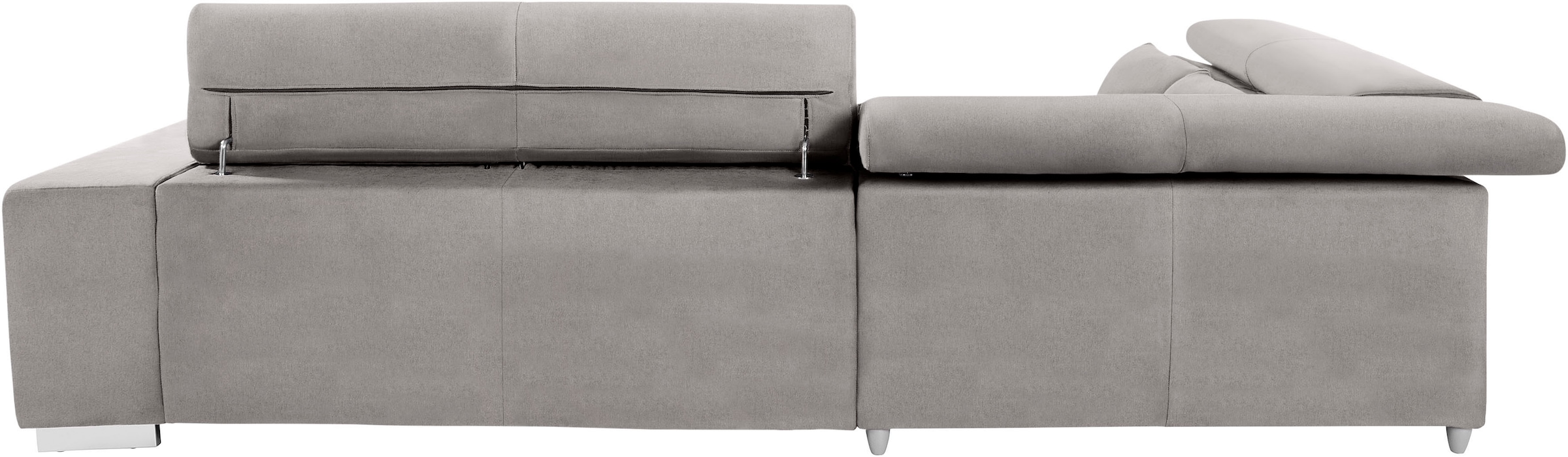 COTTA Ecksofa »Orion L-Form« mit Kopfteilverstellung & 5 Nierenkissen