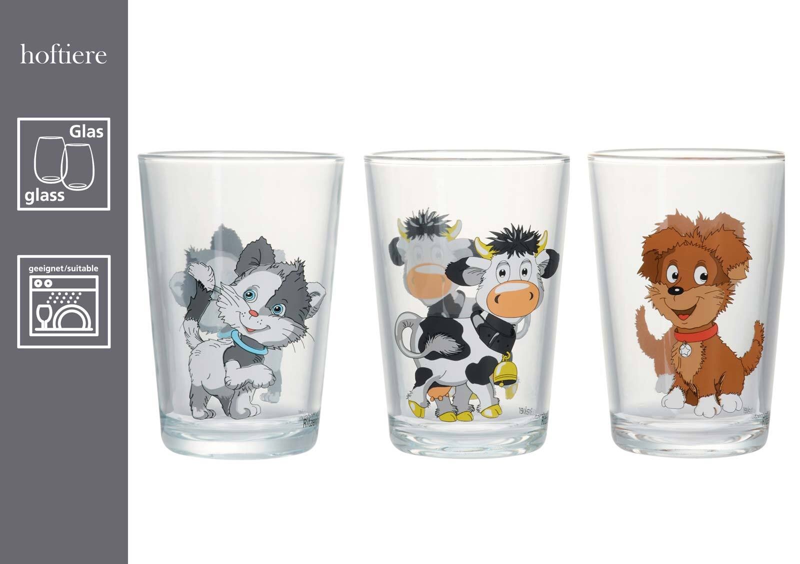 Ritzenhoff & Breker Kinderbecher »Kindergläser Hoftiere 205 ml 24er Set bunt«