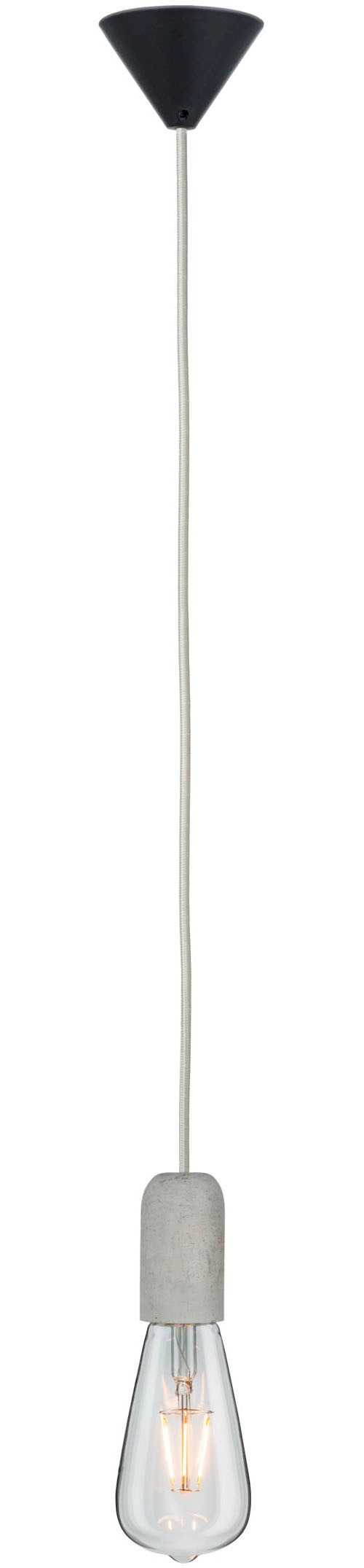 Paulmann Pendelleuchte »Neordic Jano max. 1x60W Grau/Schwarz 230V Beton/Kunststoff«, 1 flammig, Leuchtmittel E27 | ohne Leuchtmittel, E27