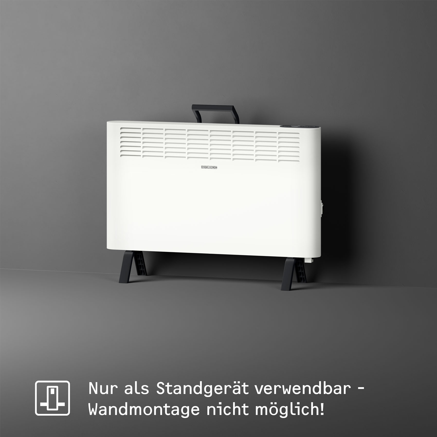 STIEBEL ELTRON Konvektor »»CNS 2000 Plus LCD move«, Standkonvektor engergiesparend, weiß, 2 kW«, für ca. 25 m², LC-Display, Wochentimer