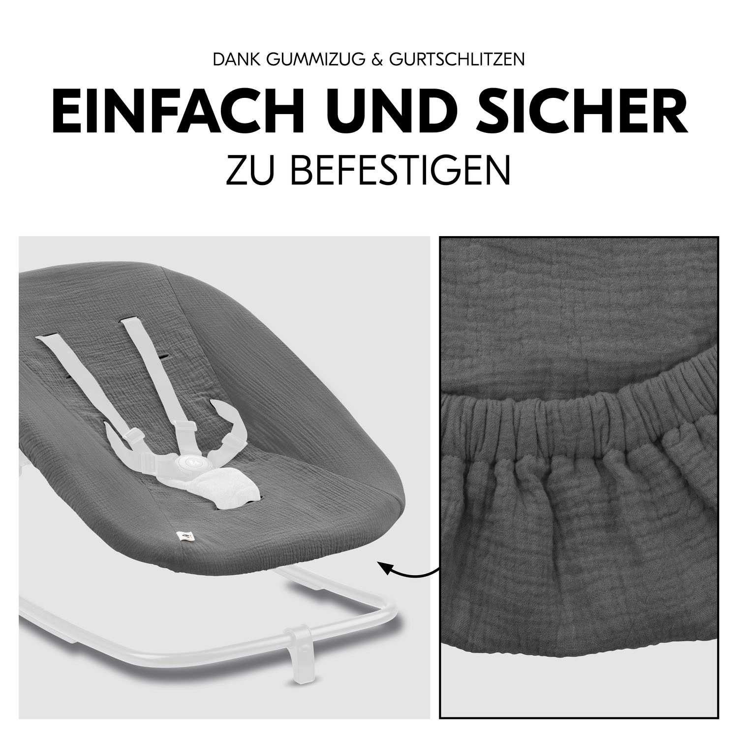 Hauck Kindersitzbezug »Schonbezug für Babywippe; Highchair Bouncer Cover«, Schonbezug für Babywippe Bouncer/Bouncer Eco