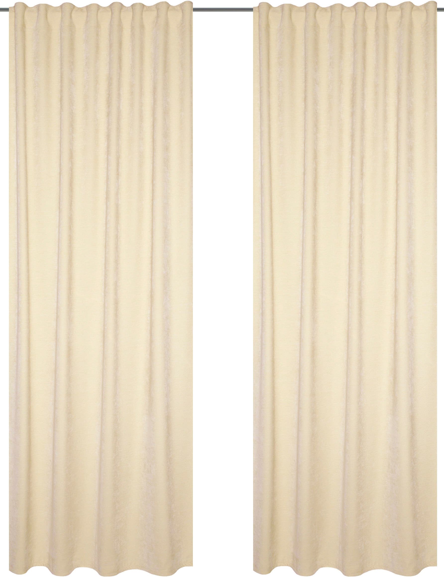 Home Basics Vorhang »WOLLY«, (2 St.), 2er Pack Thermochenille Uni WOLLY