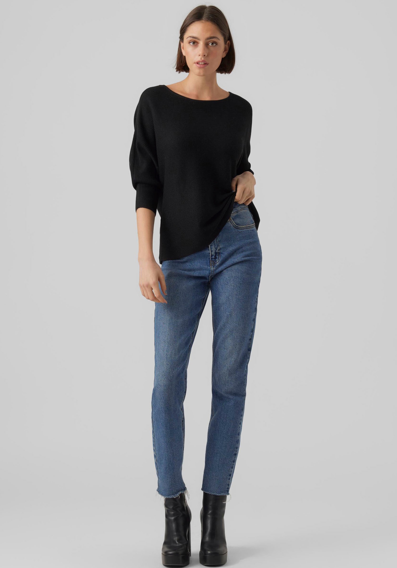 Vero Moda 3/4 Arm-Pullover »VMNORA 3/4 BOATNECK BLOUSE NOOS«