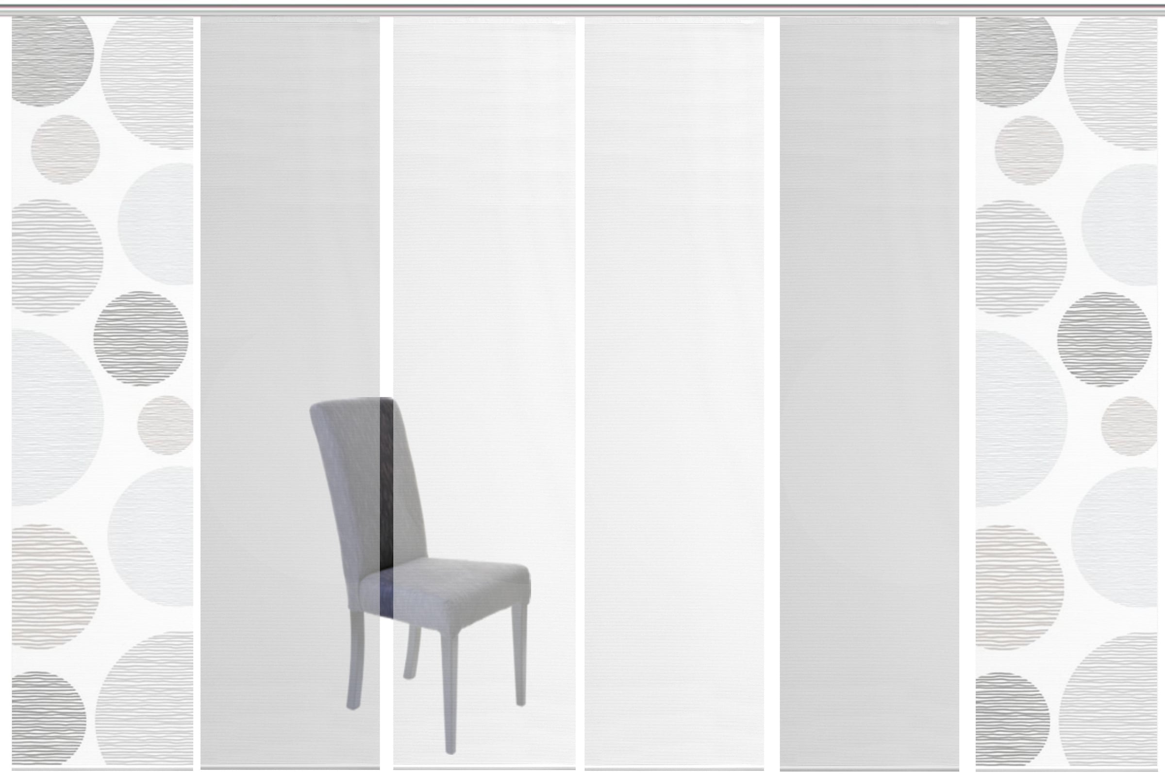 Vision S Schiebegardine »6ER SET BORDEN« Paneelwagen 6 Stk. tlg. HxB: 260x60, Schiebevorhang 6er Set Digitaldruck