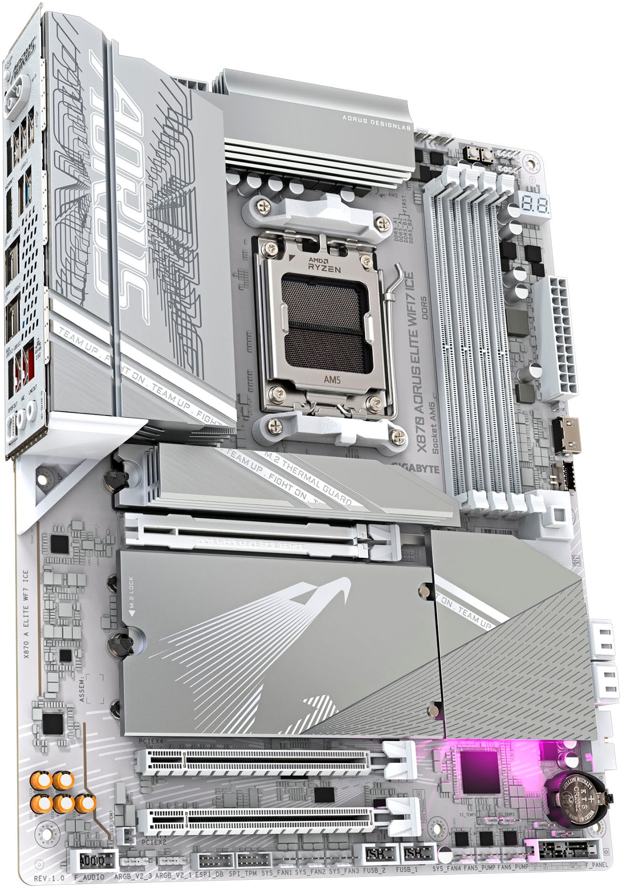 Gigabyte Mainboard »X870 A ELITE WIFI7 ICE Mainboard - Unterstützt AMD Ryzen 9000 CPUs«