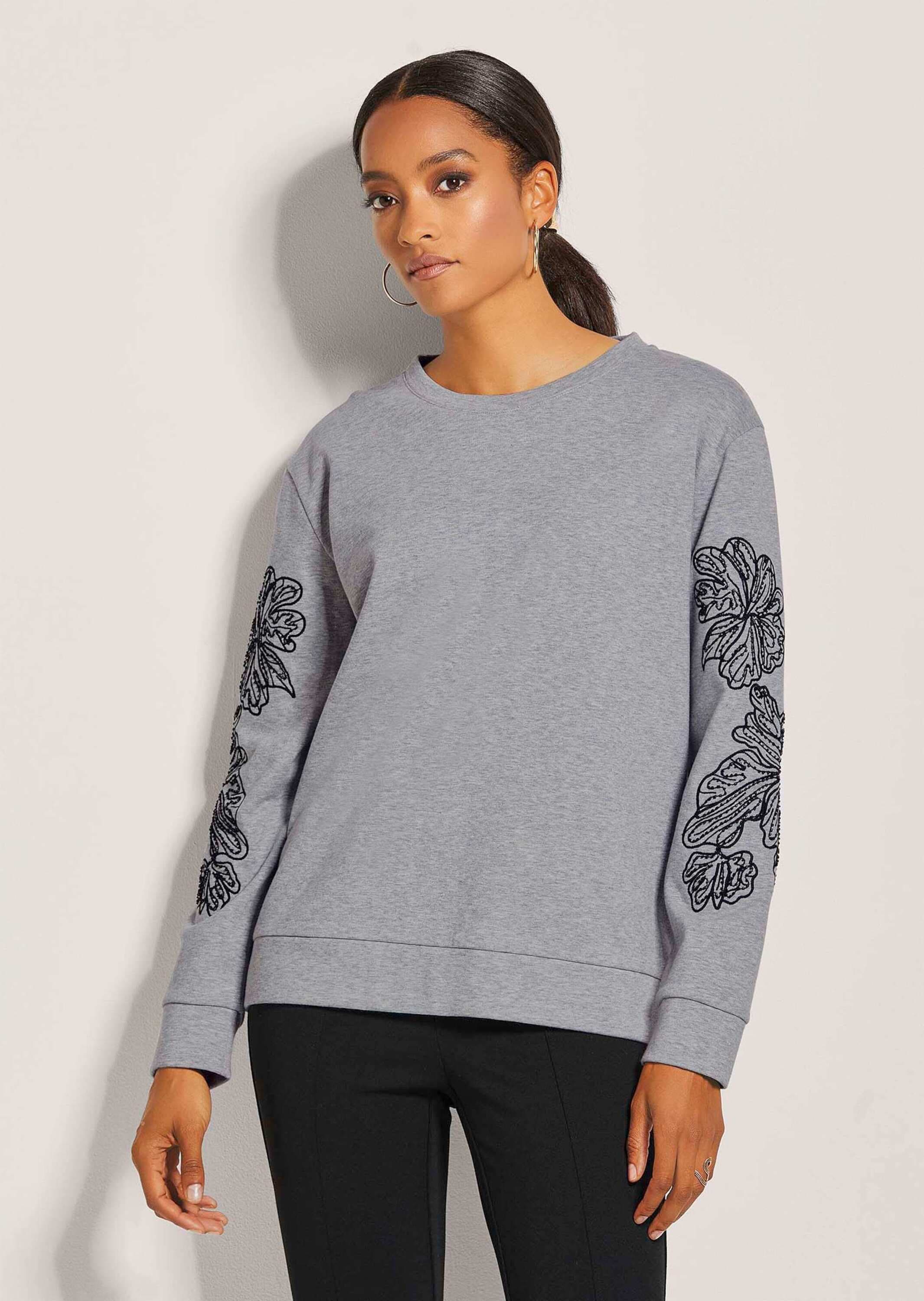 MADELEINE Langarmshirt »Sweatshirt Besticktes Sweatshirt mit Glanzeffekt«