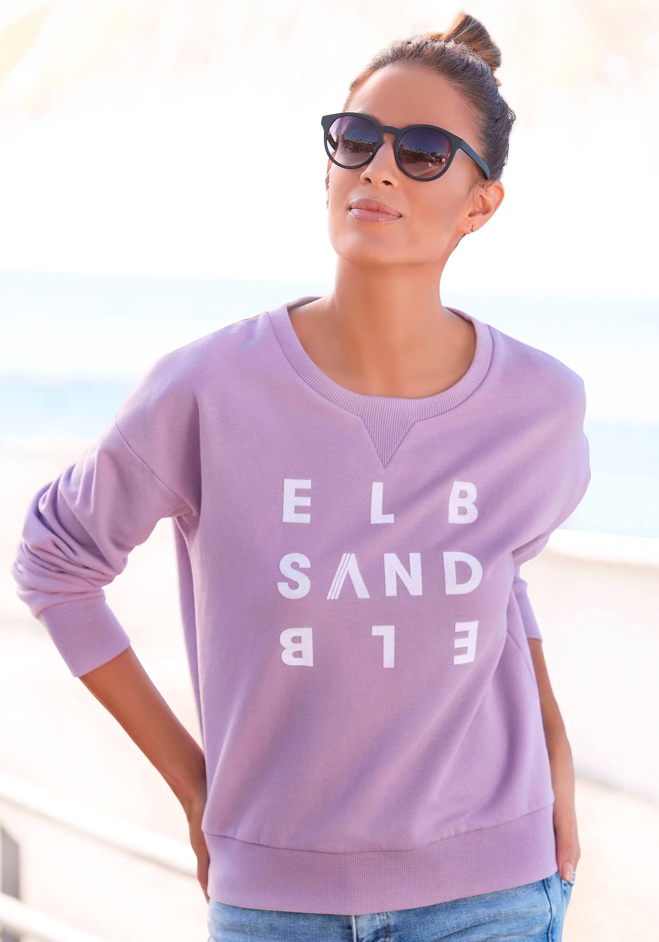 Sweatshirt »Ylva«, mit Logodruck, sportlich-casual