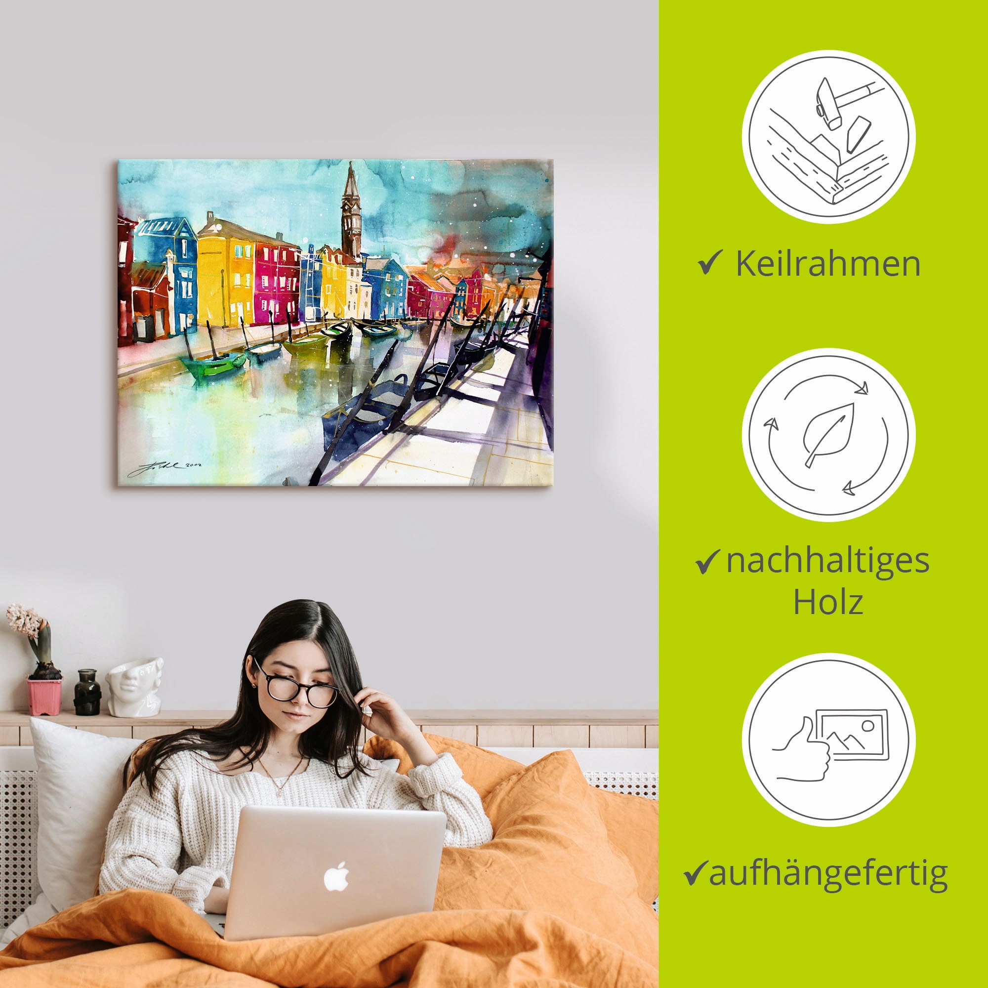 Artland Wandbild »Venedig«, Italien, (1 St.), als Alubild, Outdoorbild, Leinwandbild in verschied. Größen