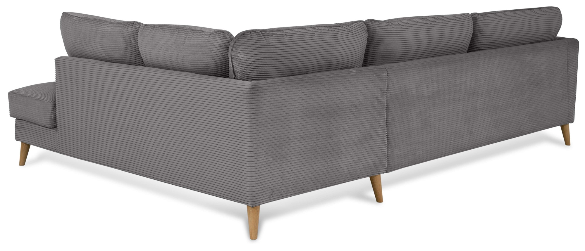 Home affaire Ecksofa »MARSEILLE 278/202 cm, L-Form, Ottom. rechts/links«, Massivholzbeine aus Eiche, in verschieden Bezügen und Farbvarianten