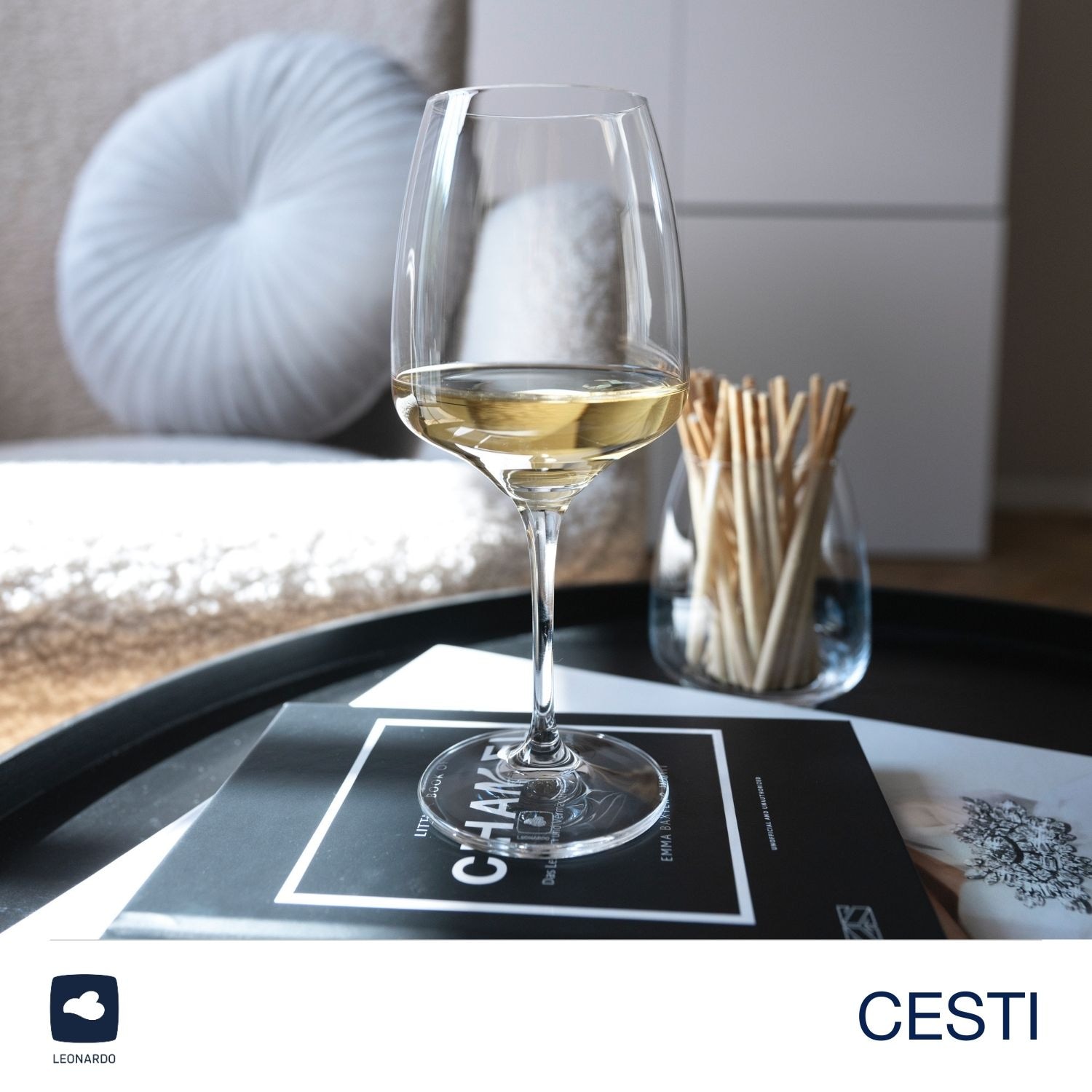 LEONARDO Weißweinglas »6 Weingläser CESTI + Poliertuch« 6 Weißwein-Gläser mit Poliertuch