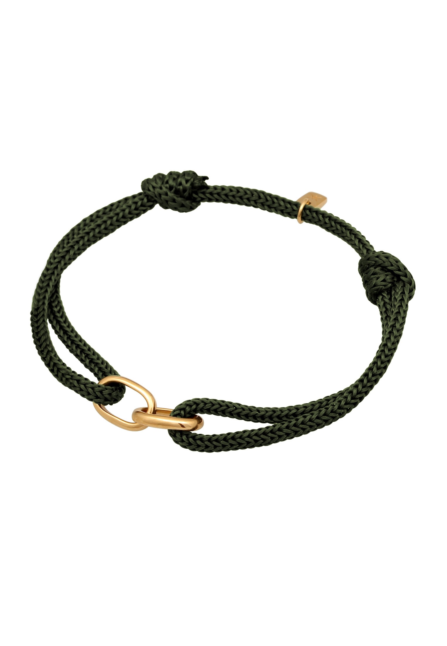 Kuzzoi Armkette »Armband Glieder Oval Nylon 925 Sterling Silber«