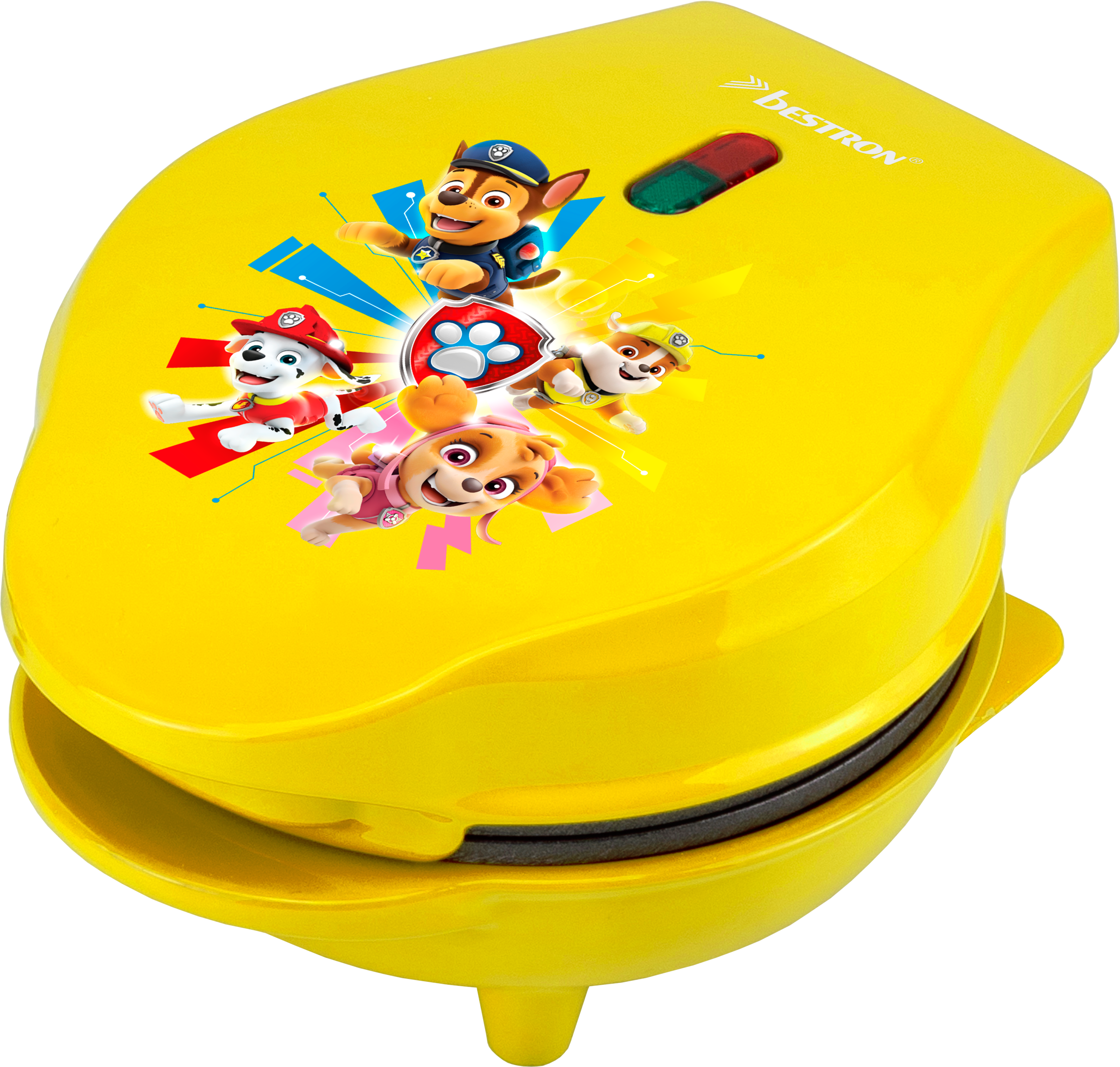 bestron Waffeleisen »APP500Y Paw Patrol«, 550 W, im einzigart. Design, für Kindergeburtst., Ostern & Weihnachten., Gelb