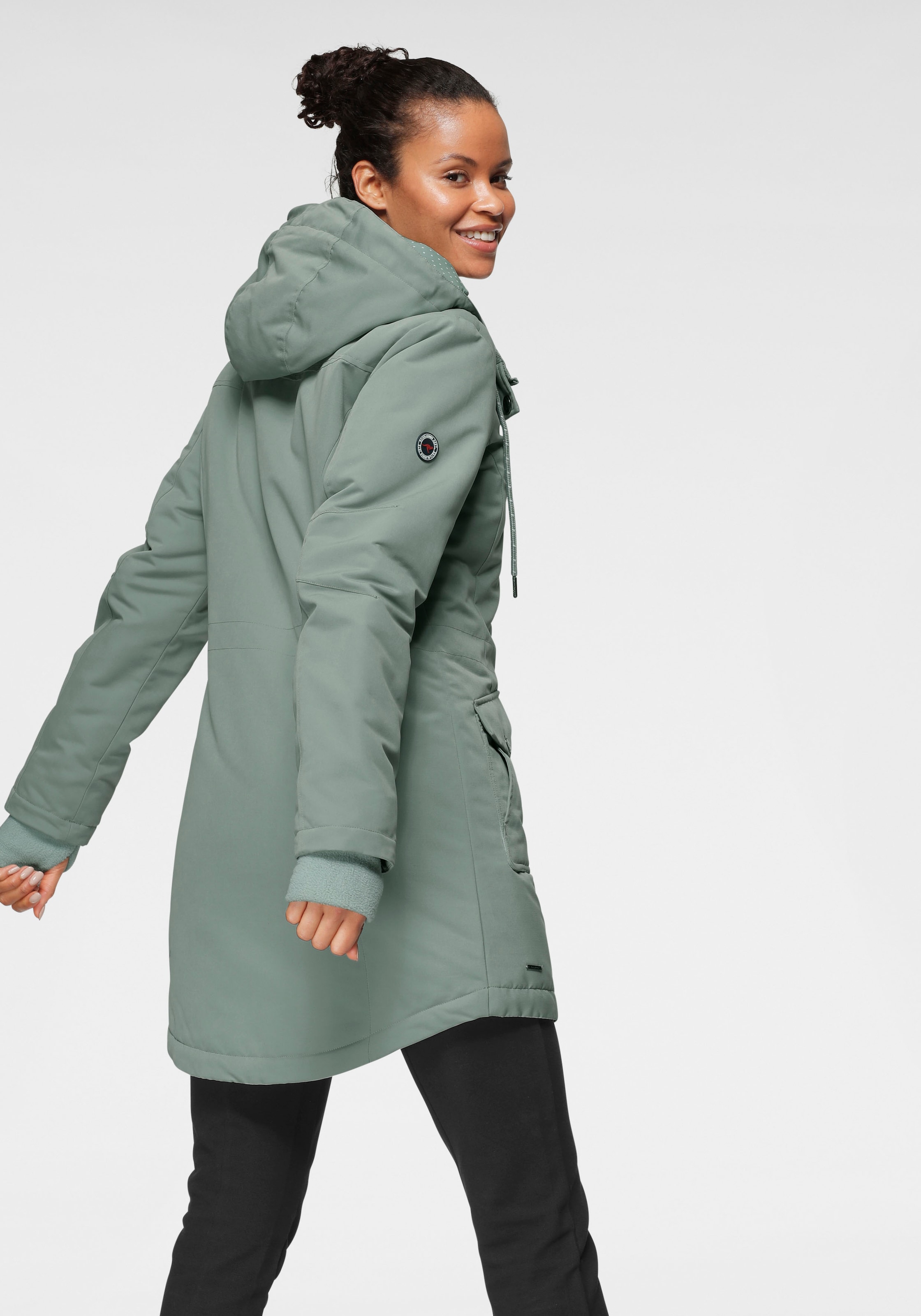 KangaROOS Langjacke, mit Kapuze, für den Übergang, aus leichtem Webmaterial, modisch