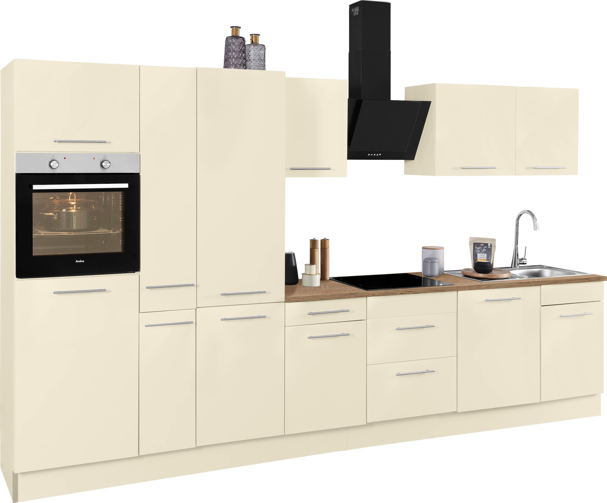 wiho Küchen Küchenzeile »Ela« Breite 360 cm, Soft-Close-Funktion, höhenverstellbare Füße