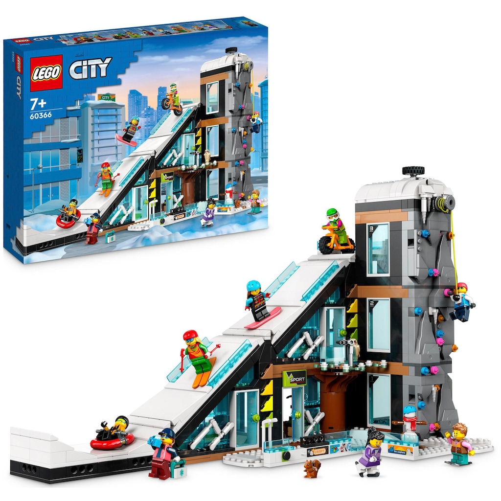 LEGO® Konstruktionsspielsteine »Wintersportpark (60366), LEGO® City«, (1045 St.)