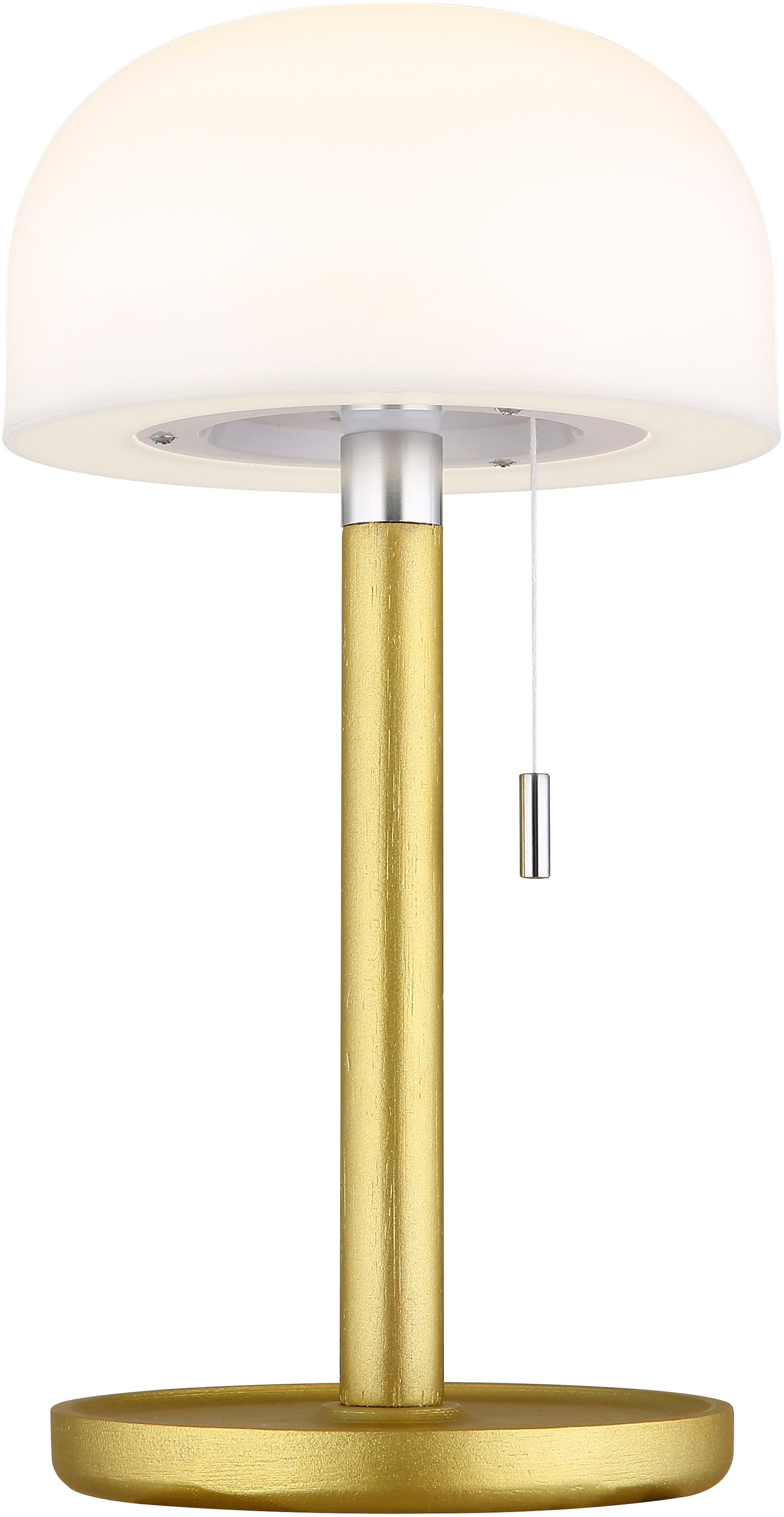 GLOBO LIGHTING LED Tischleuchte »NORMAN« LED-Modul 1 Stk. warmweiß - kaltweiß Akkutischleuchte auch für draußen, Zugschalter Kordel, Akkulampe