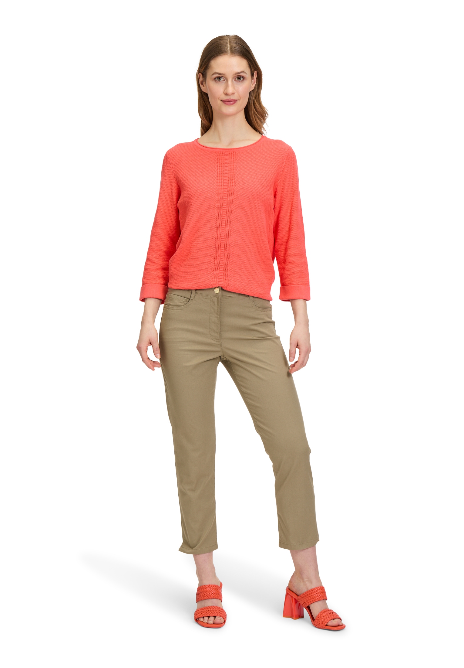 Betty Barclay Rundhalspullover »Feinstrickpullover mit Strickdetails«