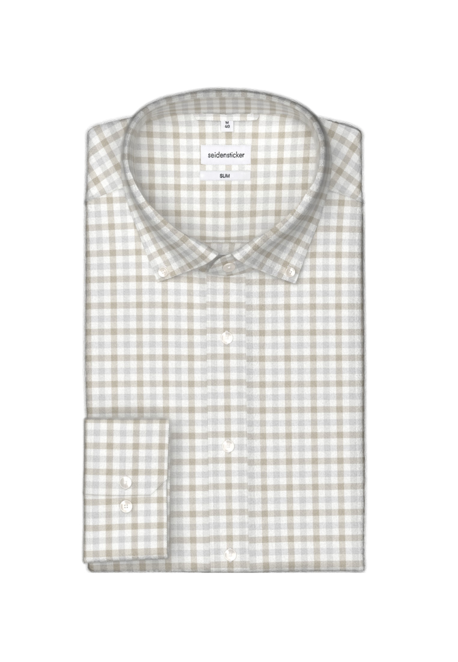 seidensticker Flanellhemd »Shaped«, Shaped Langarm Button-Down-Kragen Karo