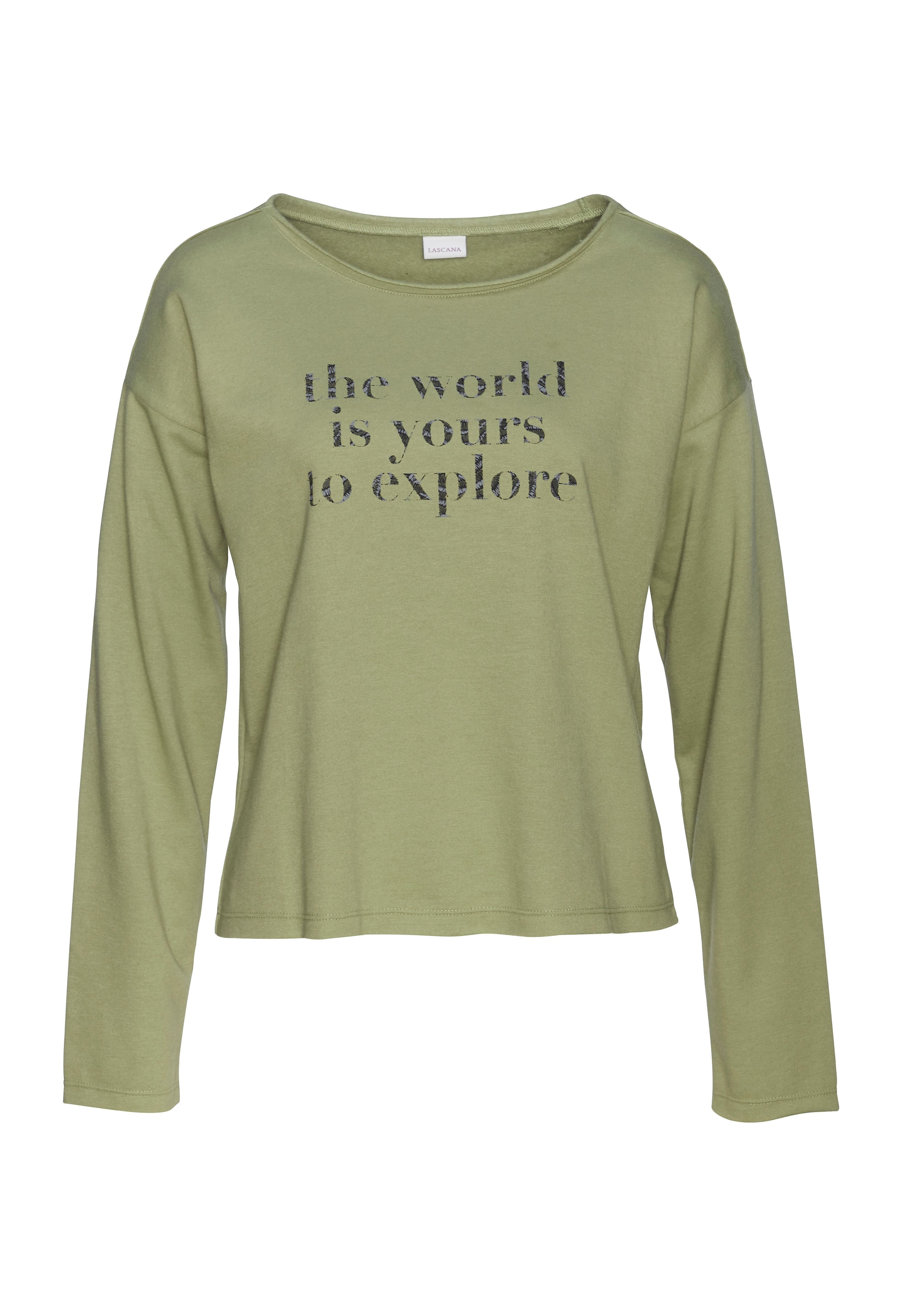 LASCANA Sweatshirt, mit Statement Druck, Loungewear