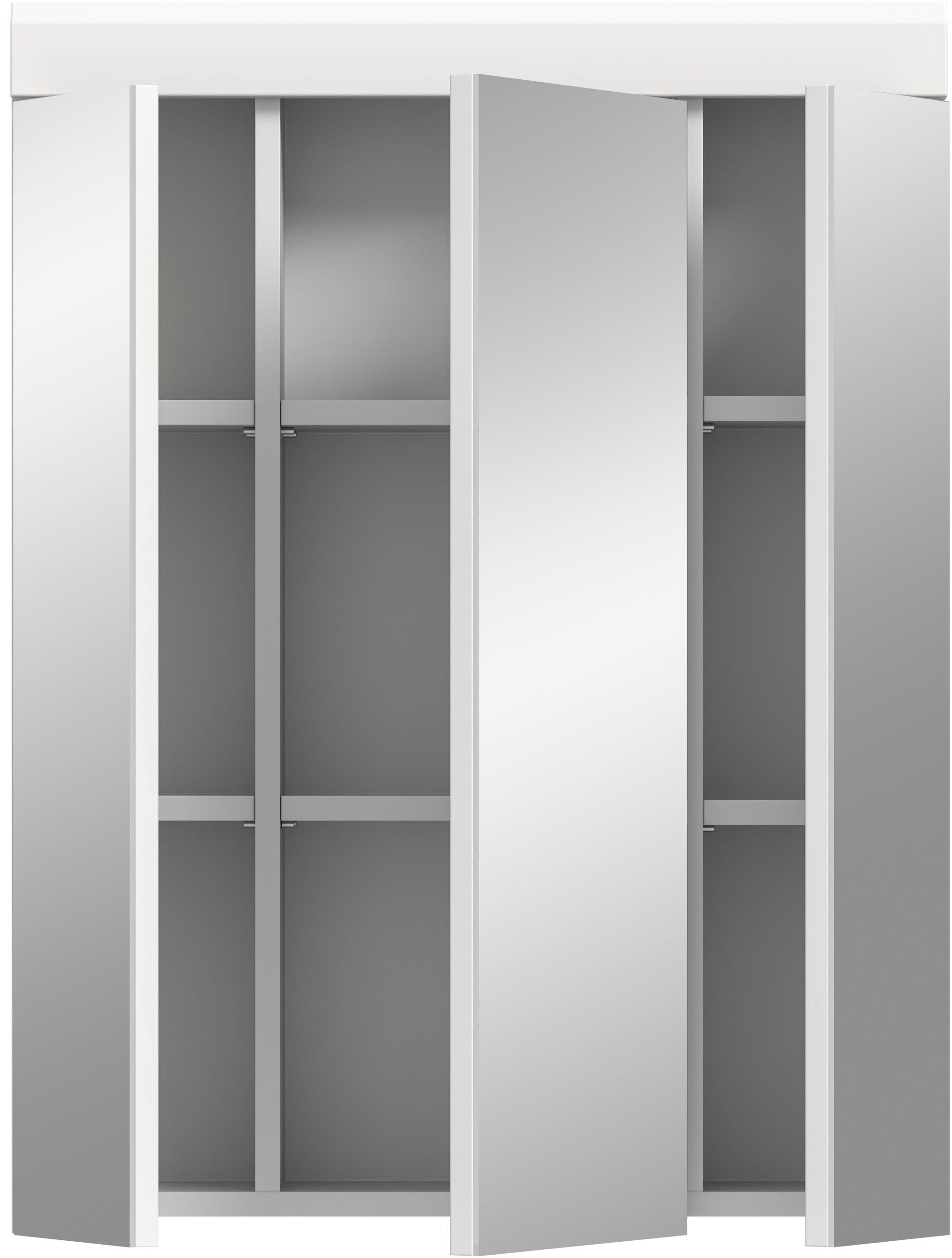 INOSIGN Badezimmerspiegelschrank »SIENA, Breite 60cm, 3 Spiegeltüren, 9 Fächer, 6 Einlegeböden« TOPSELLER!,  in verschiedenen Farben erhältlich, Badmöbel, Spiegel, Badschrank, Bad