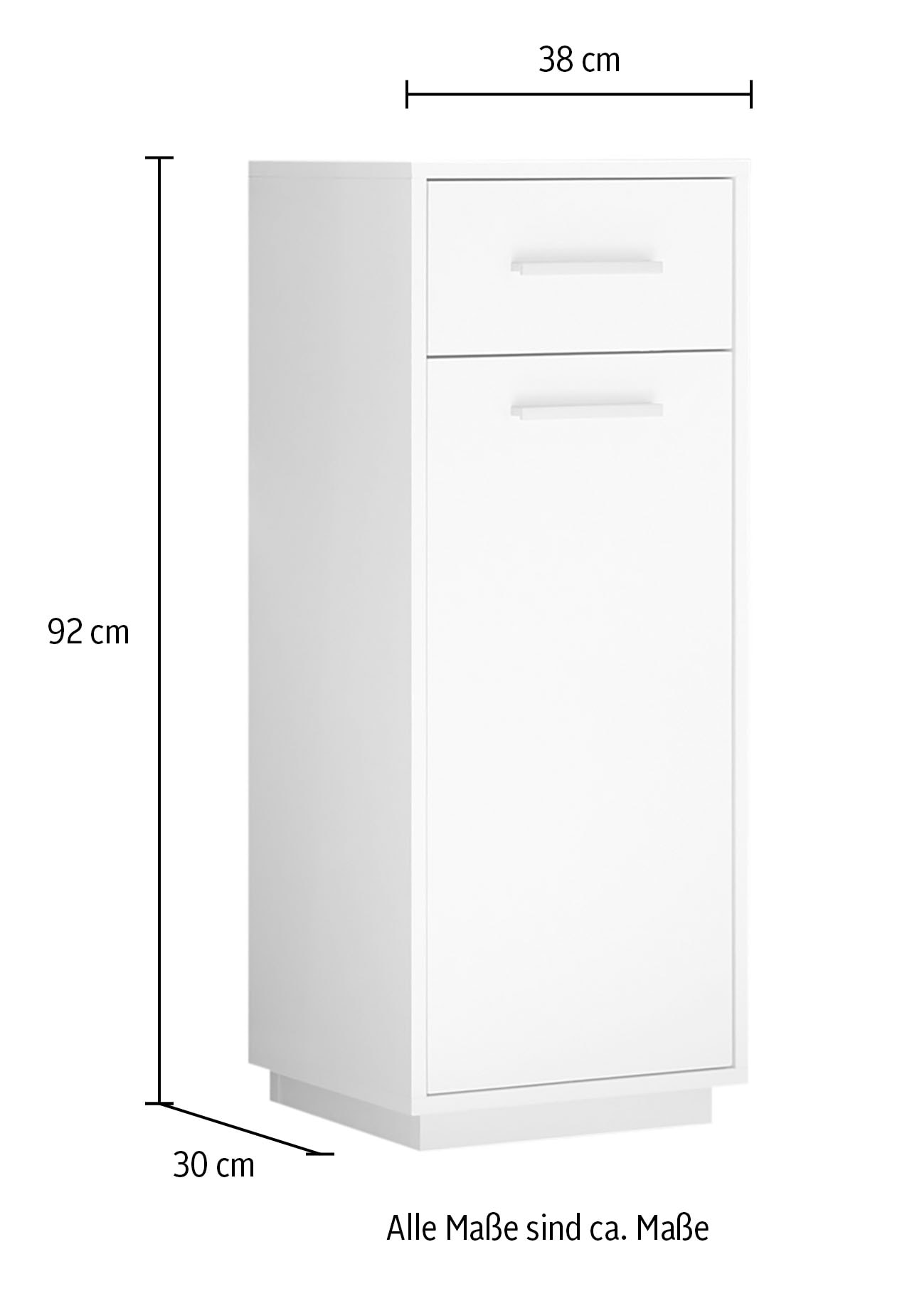 BASIC by Balculina Badmöbel-Set »Mila, Badezimmerset BxHxT 156x191x40 cm« 5 Stk. tlg.