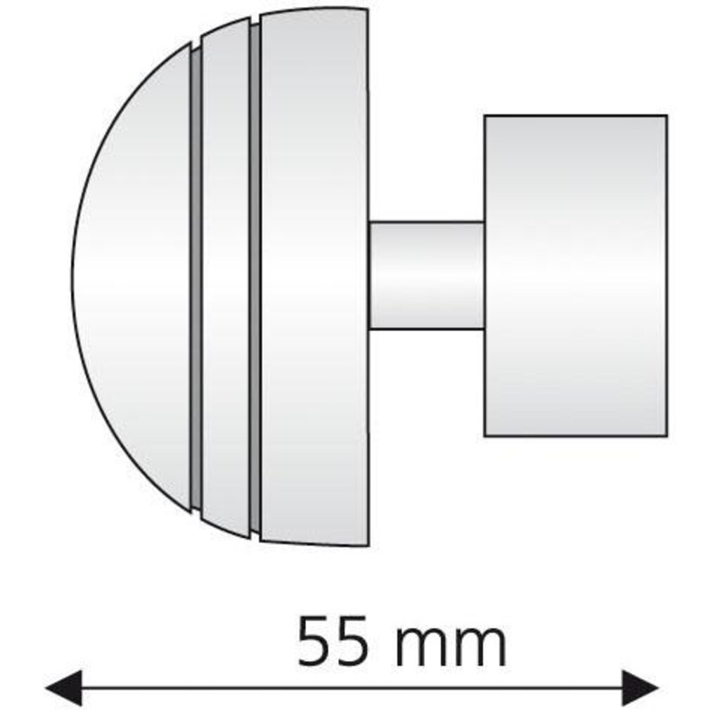 Liedeco Gardinenstangen-Endstück, (Set, 1 St.)