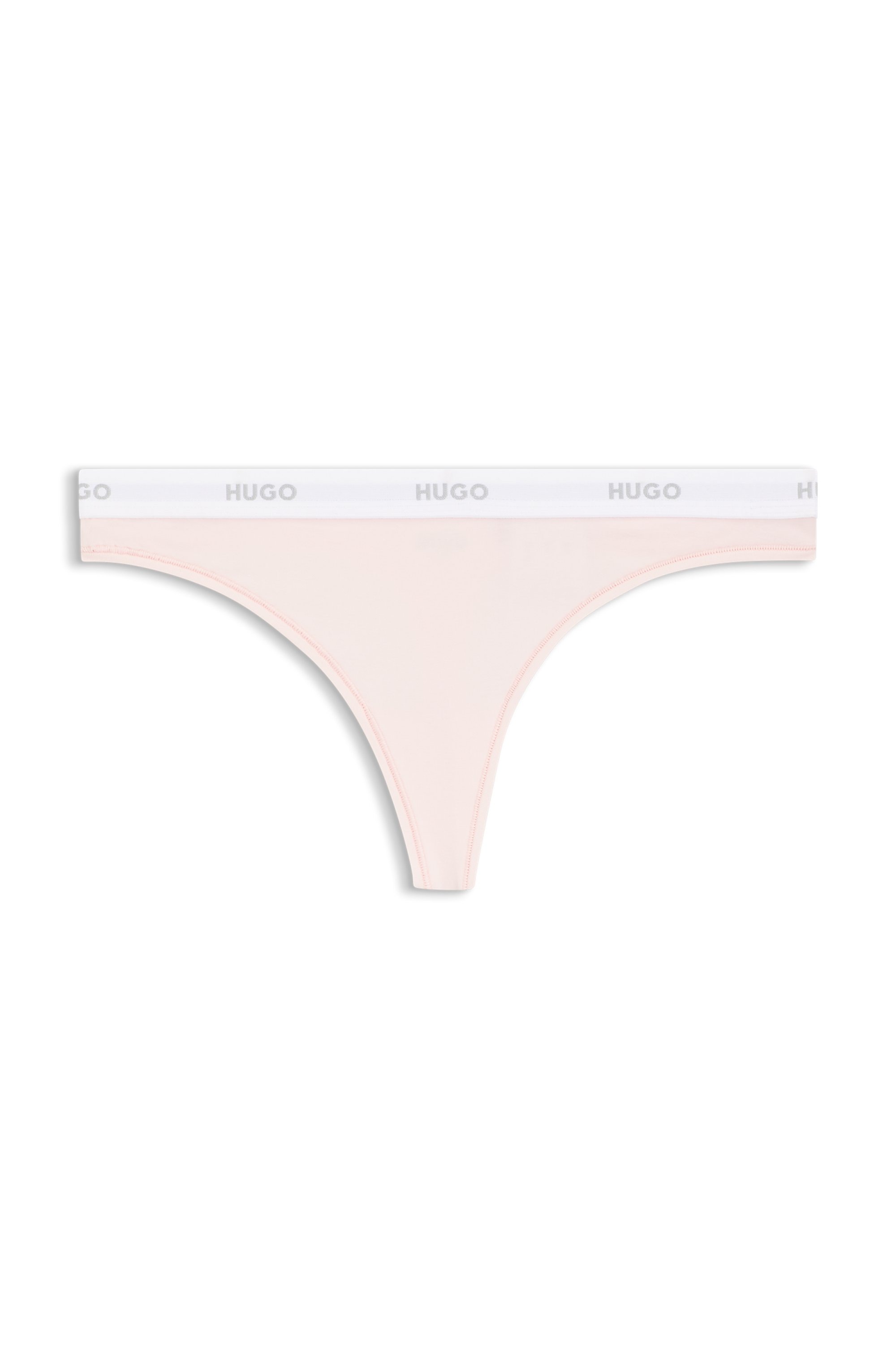 HUGO Underwear String »ID«, aus Stretch-Baumwolle mit Logos am Bund