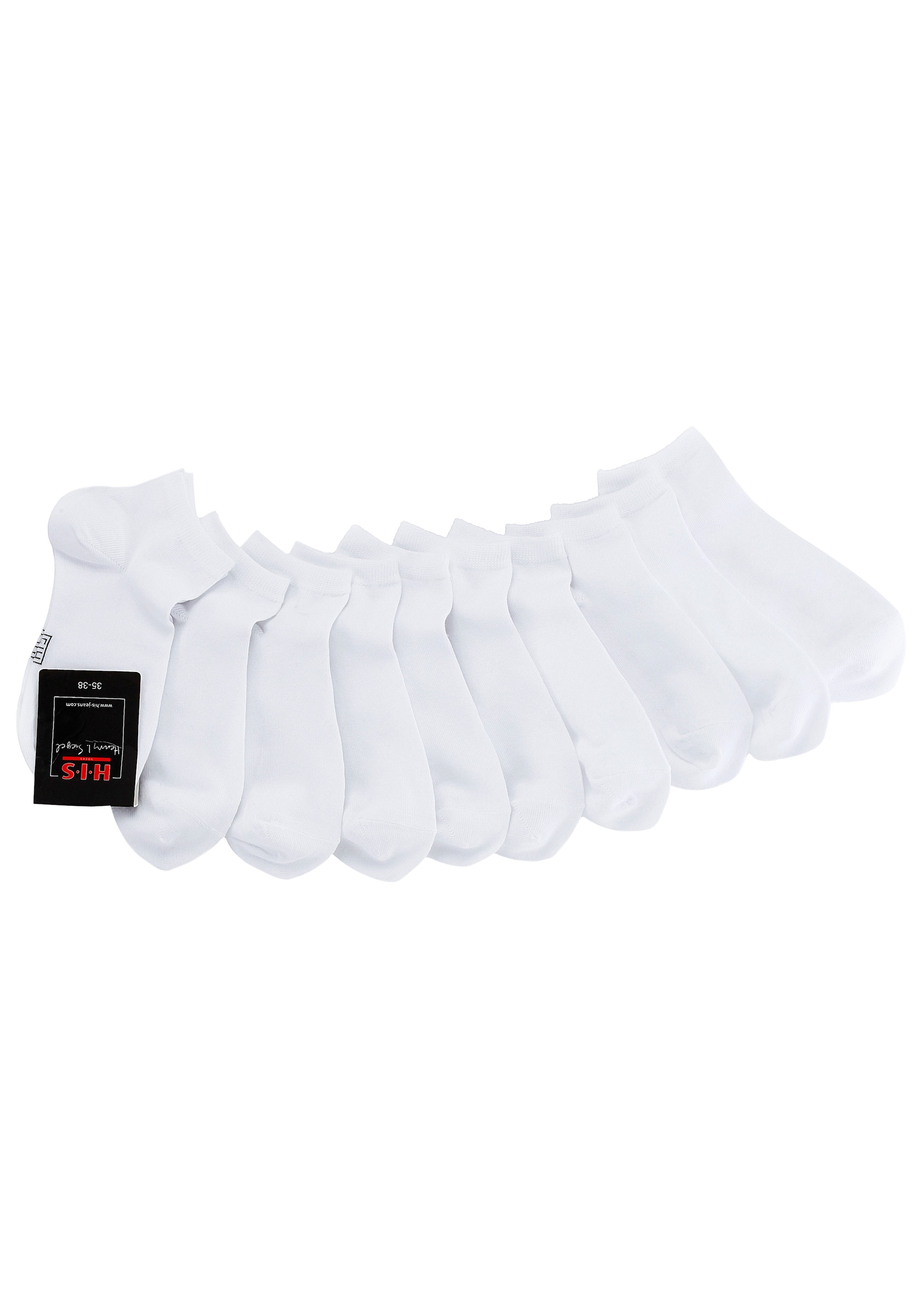 H.I.S Kurzsocken Packung, 10 Stk. tlg. mit verstärkter Ferse und Spitze