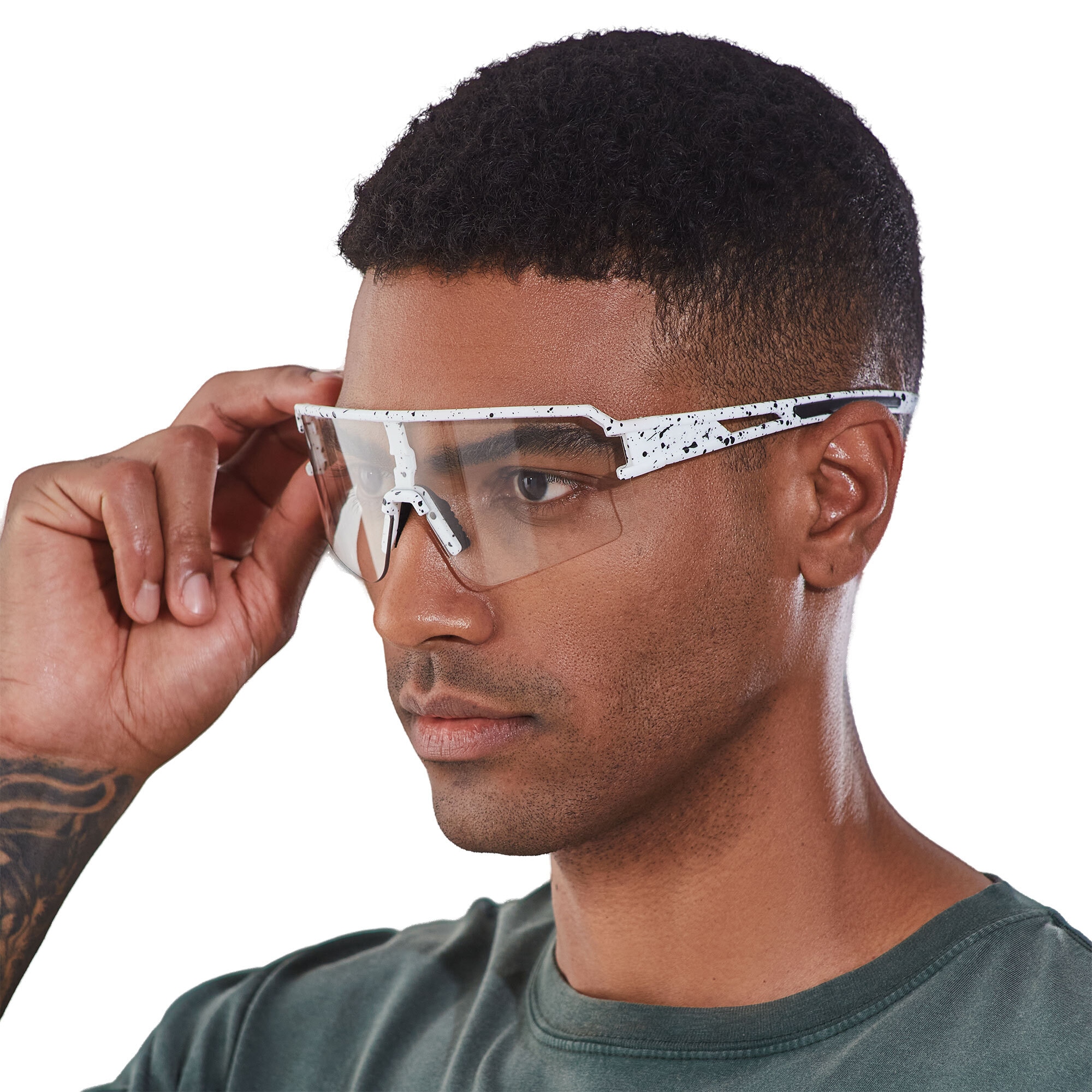 YEAZ Sportbrille »Sport-Sonnenbrille weiß/transparent SUNSPOT«