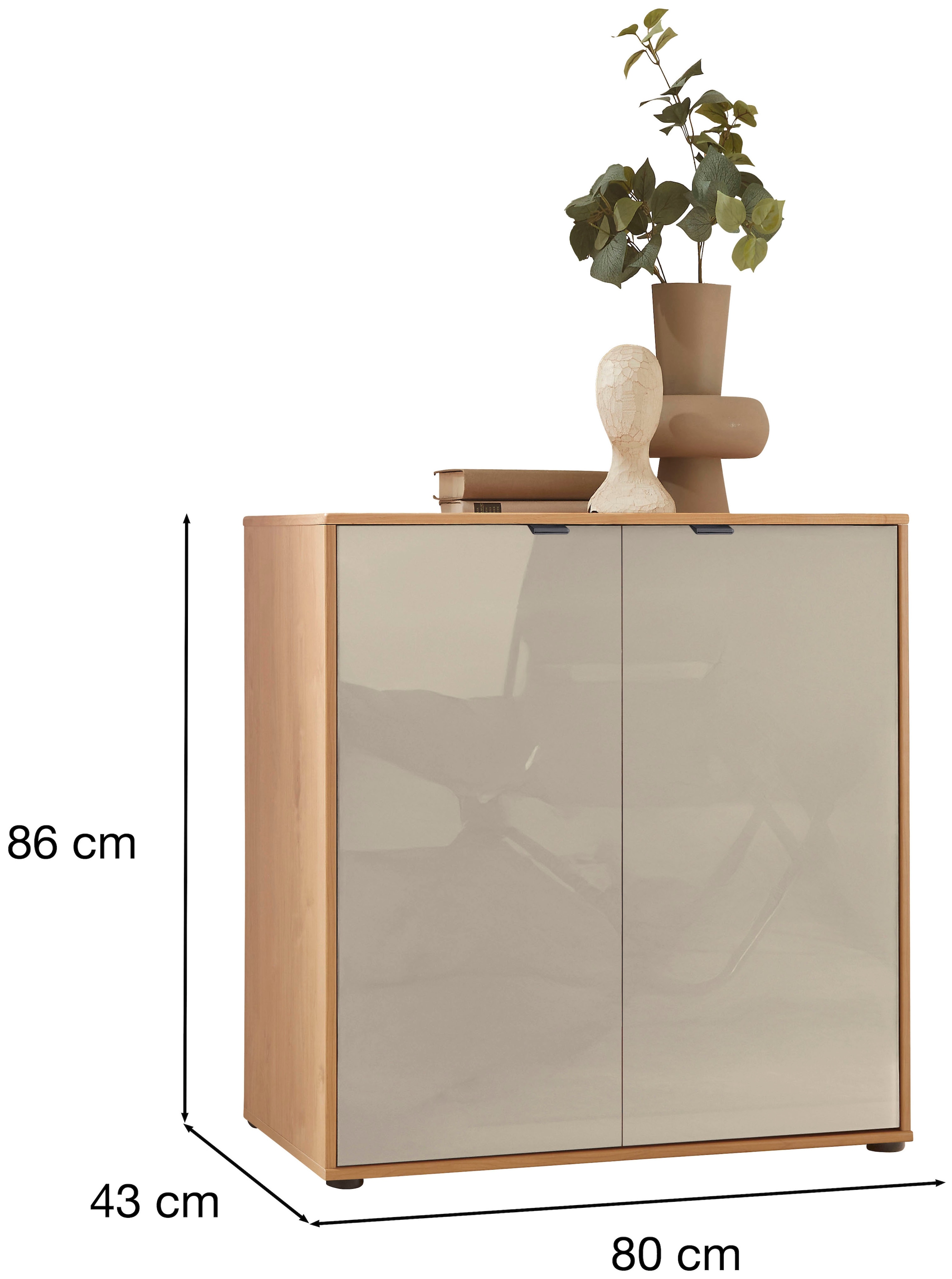 WIEMANN Kommode »Cardiff Sideboard, Wäscheschrank, teilmassiv Erle, 80 cm« Kommode 80x86x43 cm, braun, mit Dämpfung, MADE IN GERMANY,  verschiedenen Ausführungen, inklusive Einlegeboden