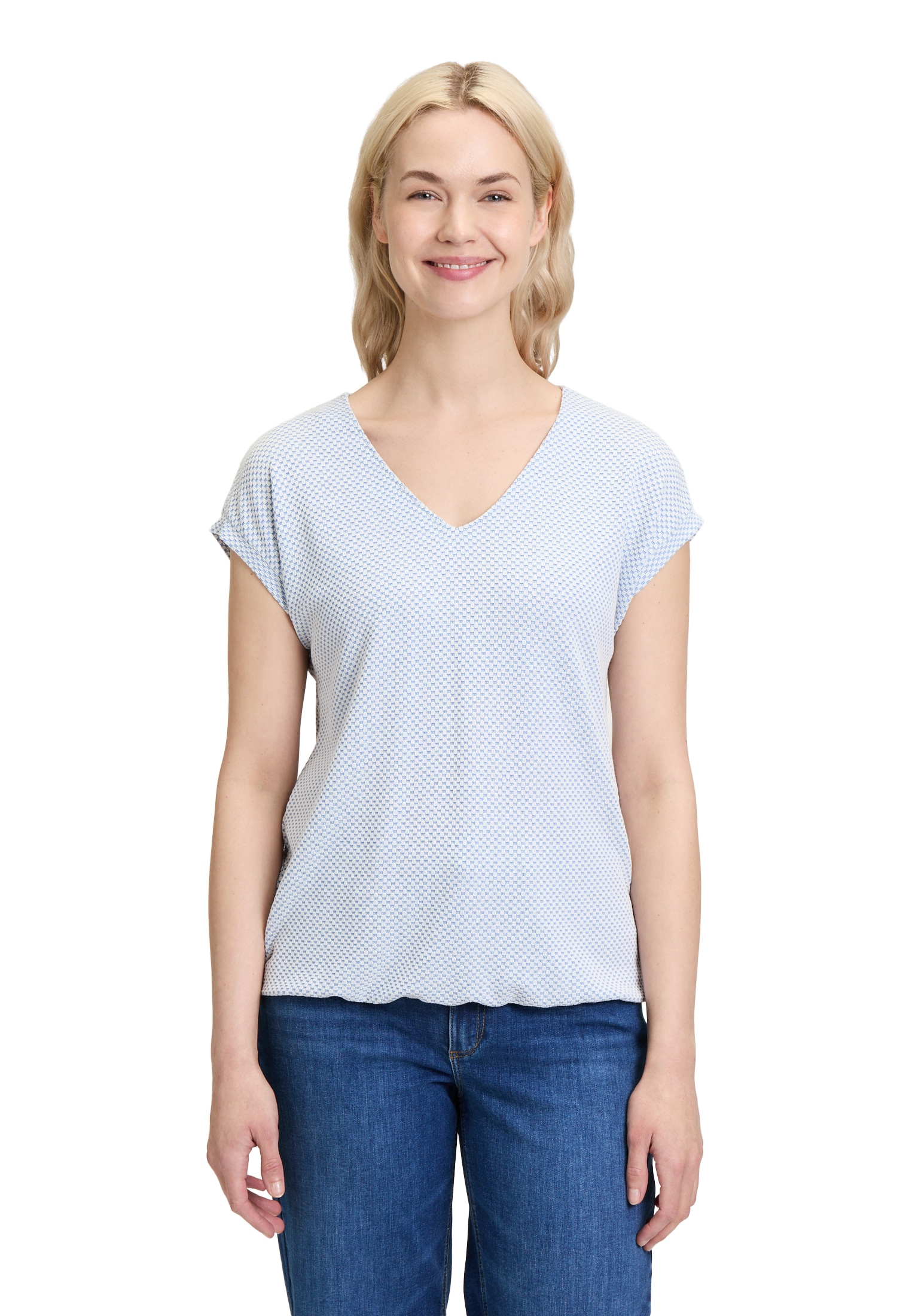 Betty&Co Kurzarmshirt »Strukturshirt mit Gummizug«