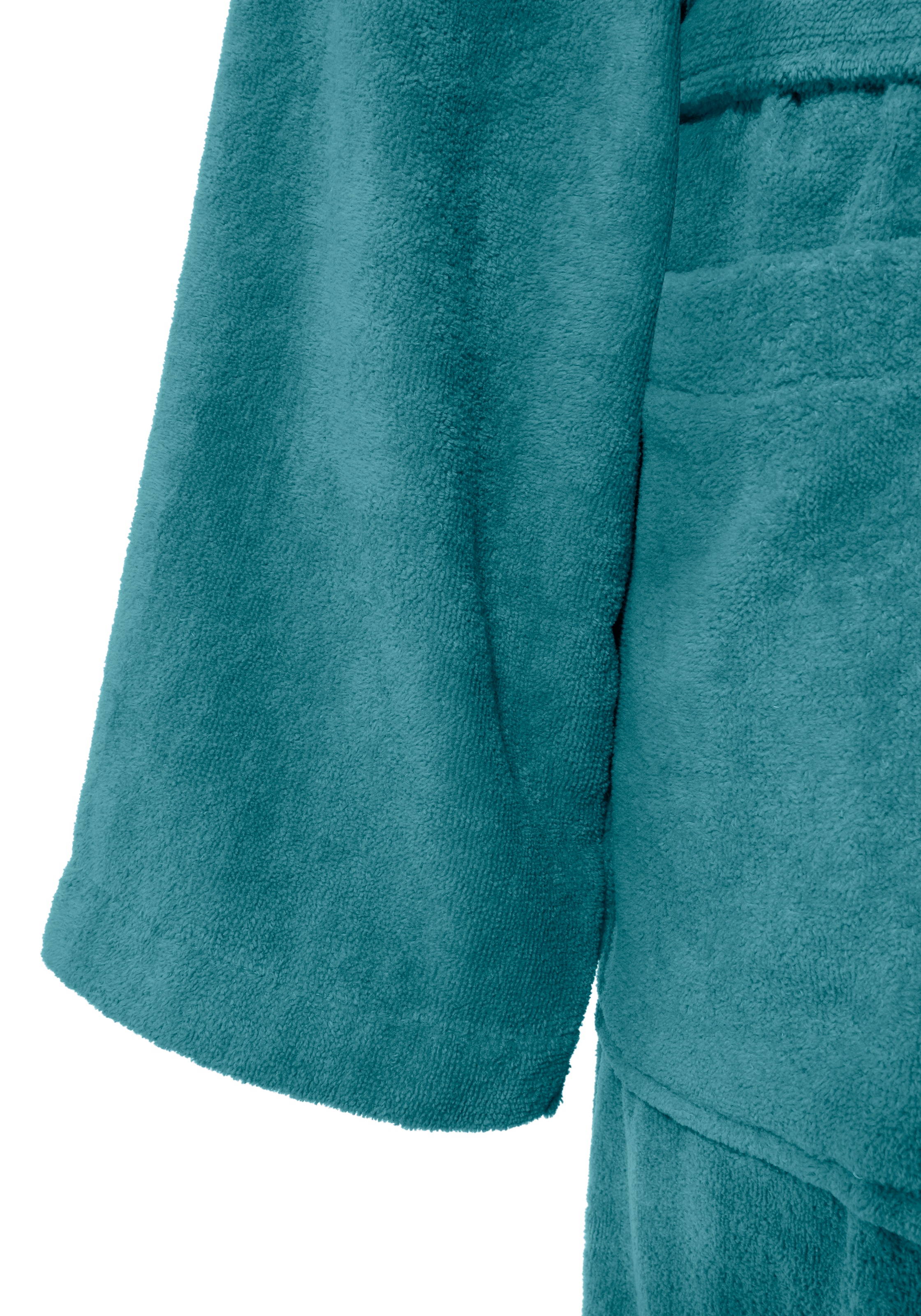 my home Unisex-Bademantel »Regona, ideal für Sauna & Spa, Hotelbademantel, Morgenmantel«, (1 St.), für Damen & Herren, mit Taschen, flauschig und weich, Velours