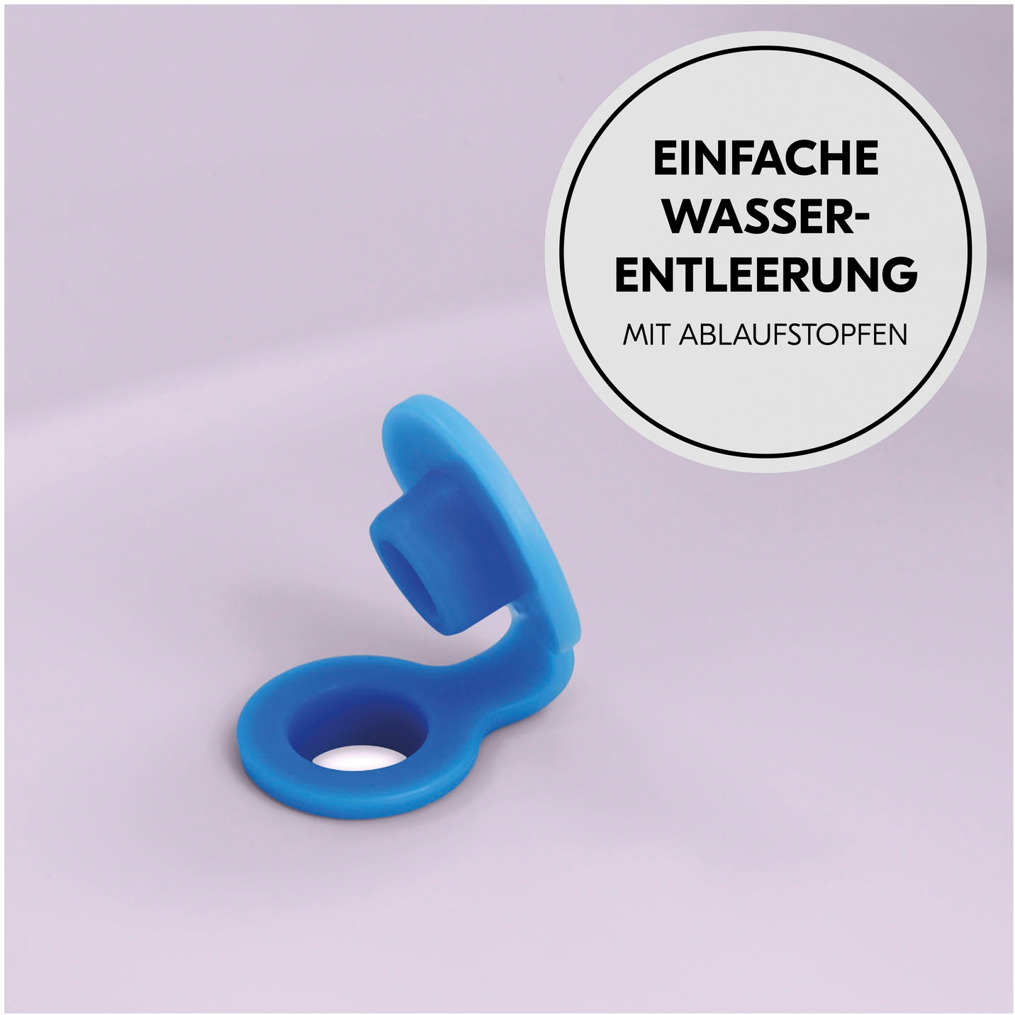 Hauck Babybadewanne »Wash N Fold M, Lavender«, Faltbadewanne mit Wassertemperaturmessung am Ablaufstopfen