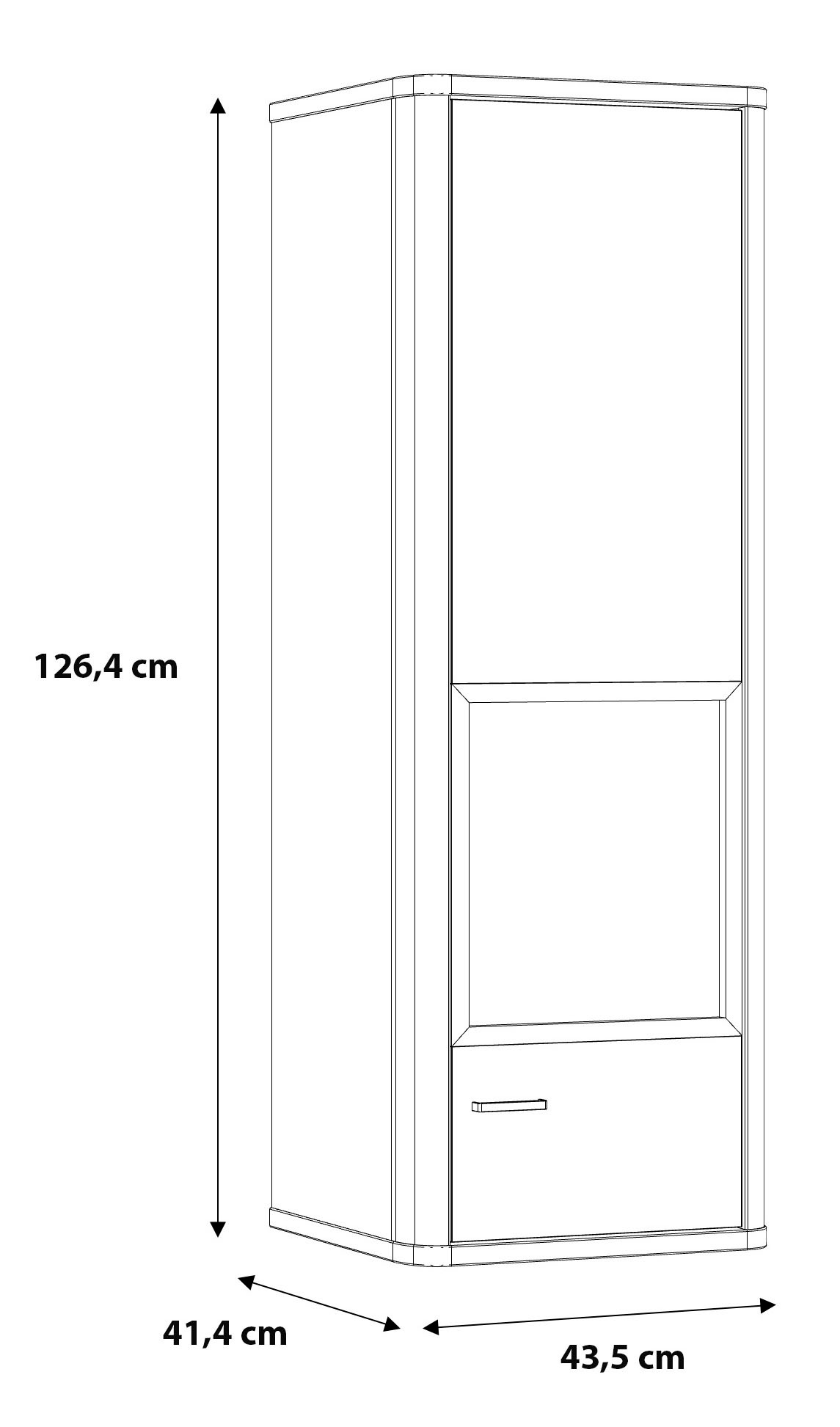 FORTE Hängevitrine »Leokadia«, Höhe ca. 116 cm