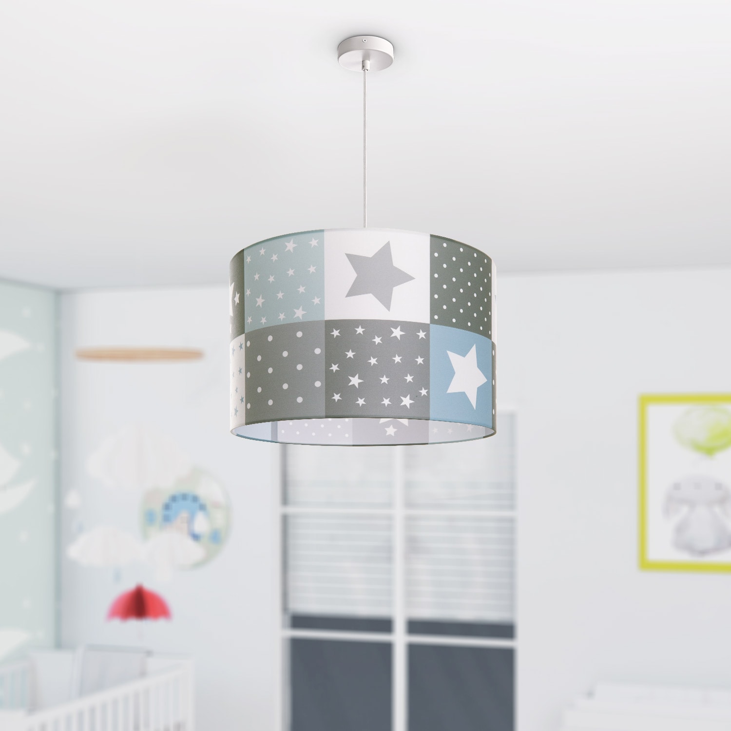 Paco Home Pendelleuchte »Cosmo 345«, online Deckenlampe Lampe flammig-flammig, 3 Jahren Kinderzimmer 1 | Kinderlampe XXL Garantie LED Sternen mit kaufen Motiv E27