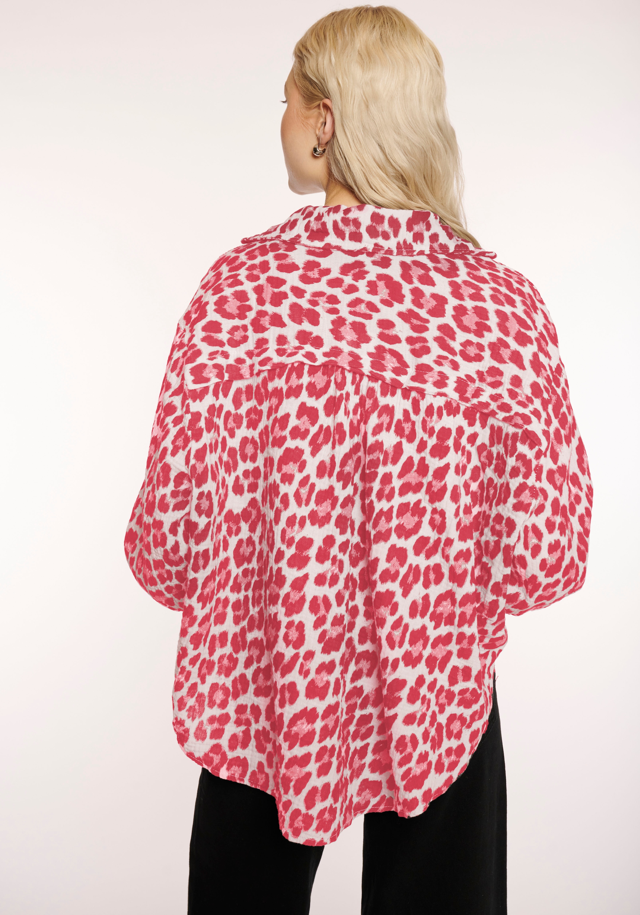 HaILY’S Druckbluse »LS C BL Le44ony«, aus Musselin