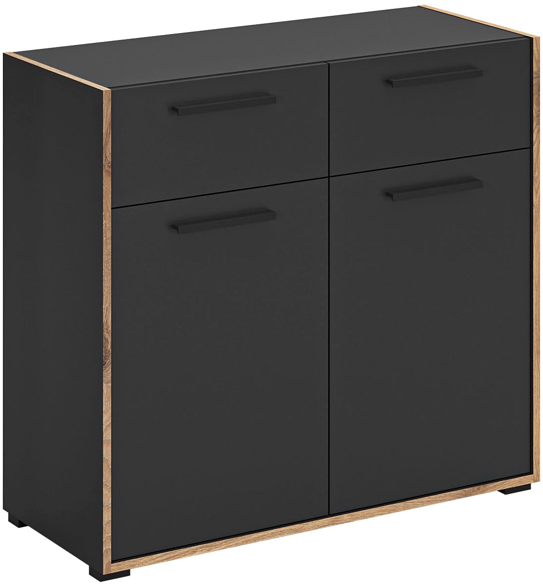 Home affaire Kommode "MUSTA, Breite: 95cm, 2 Schubkästen, 2 Türen, 4 Fächer" Anrichte, Sideborad, Highboard, Schrank, Schuhkommode, Flurkommode