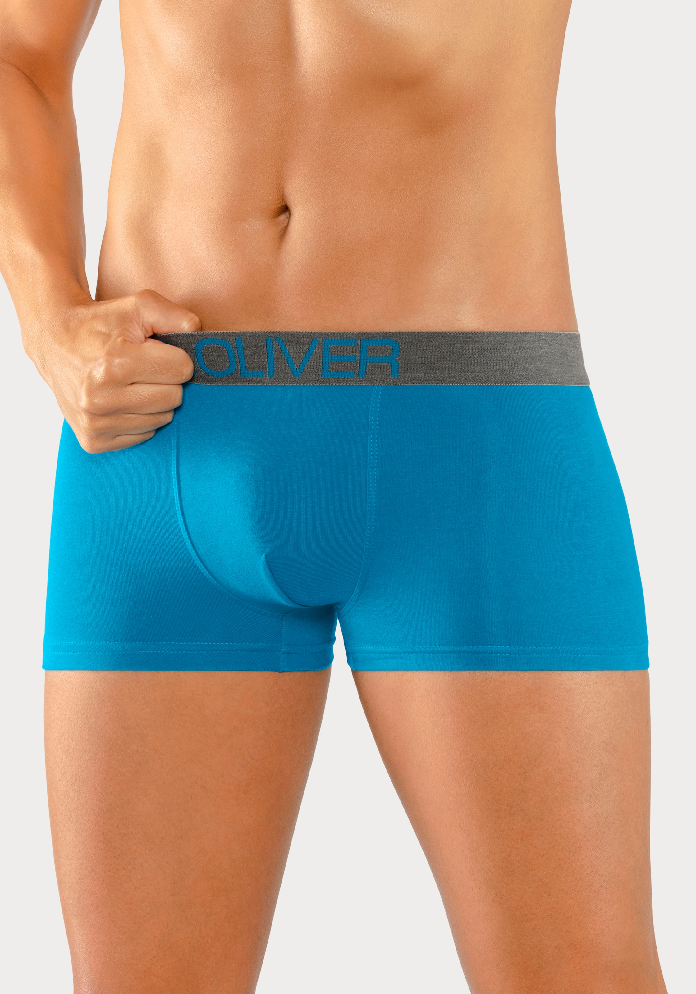 s.Oliver Hipster, (Packung, 4 St.), knapp sitzende Boxershorts für Herren aus Baumwoll-Mix