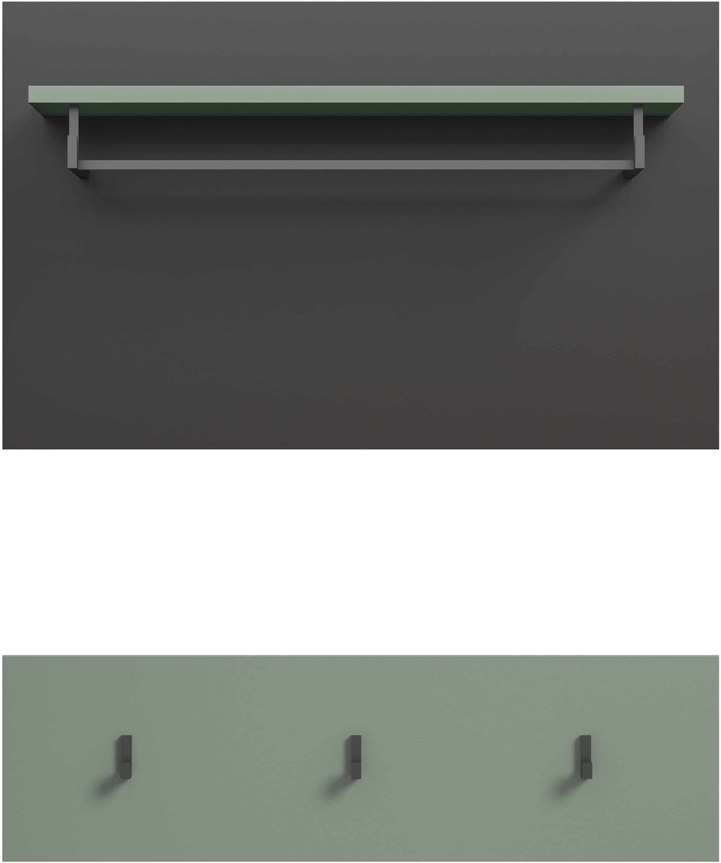 Home affaire Garderobenpaneel »REHAT, TOPSELLER!, 2-teilig, bestehend aus: Paneel & Hakenleiste« in verschiedenen Farben erhältlich, 1 Stk. tlg. Paneel, Hakenleiste, Wandboard, Garderobe, Garderobenleiste