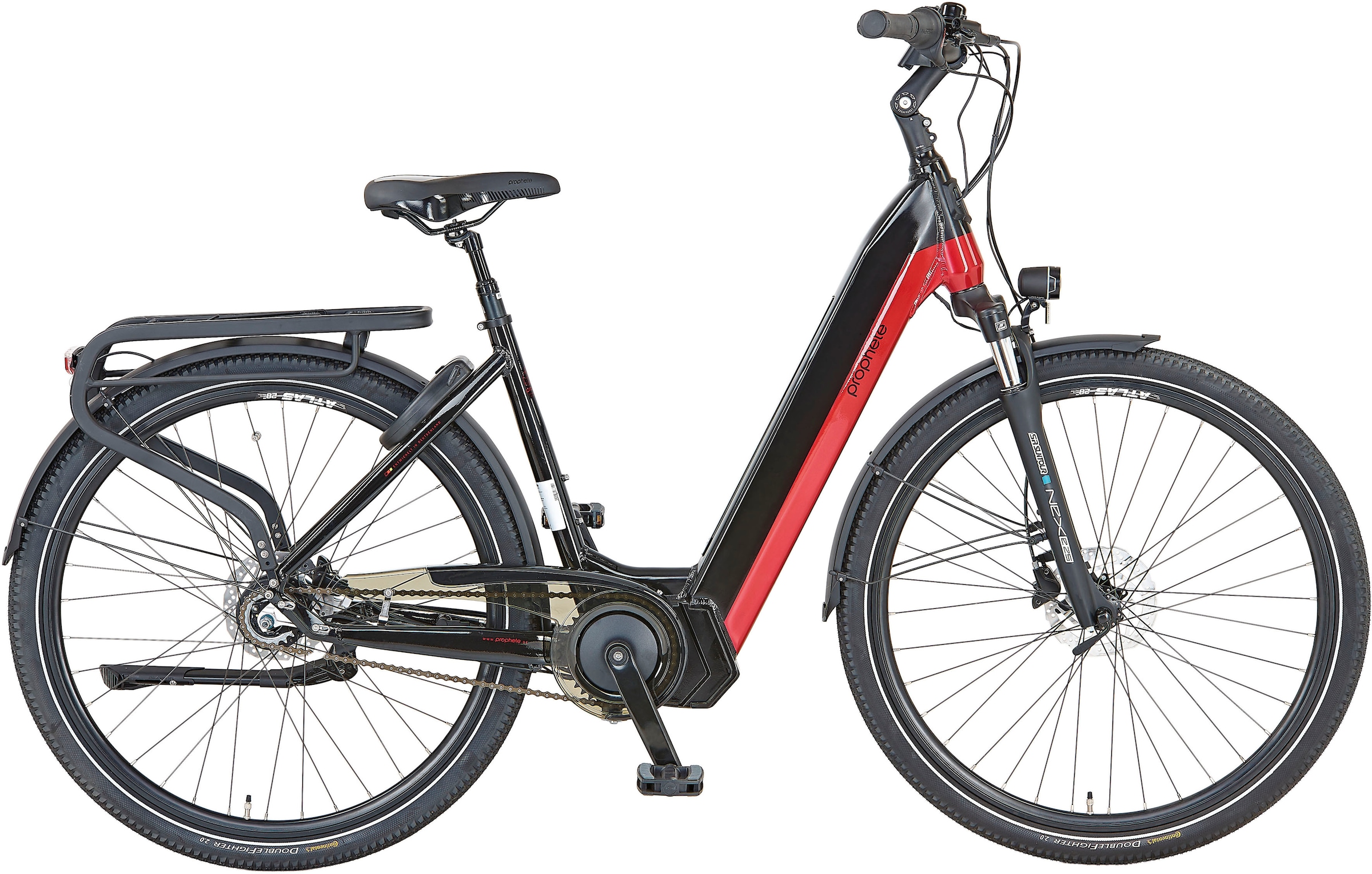 Prophete E-Bike »Geniesser 5.0«, 7 Gang, Shimano, Nexus, Mittelmotor 250 W, (mit integr. Rahmenschloss ART zertifiz.), Pedelec, Elektrofahrrad für Damen u. Herren