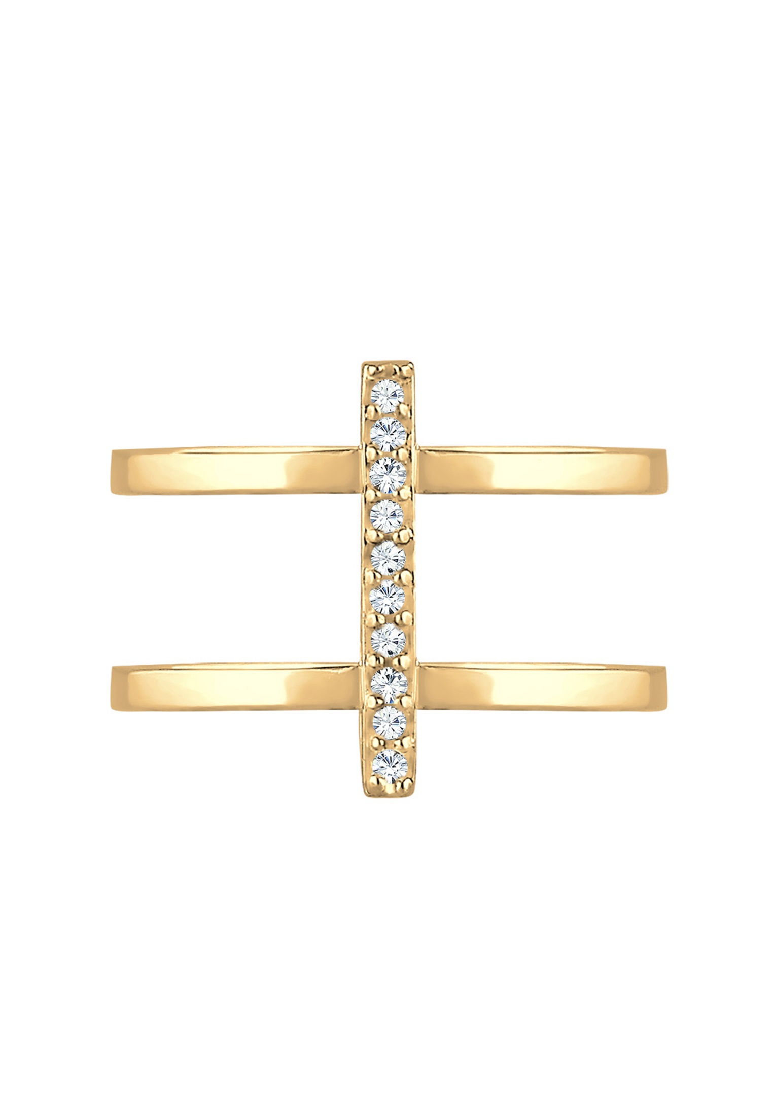 Elli Silberring »Ring GLas Kristalle Weiß 925 Sterling Silver«