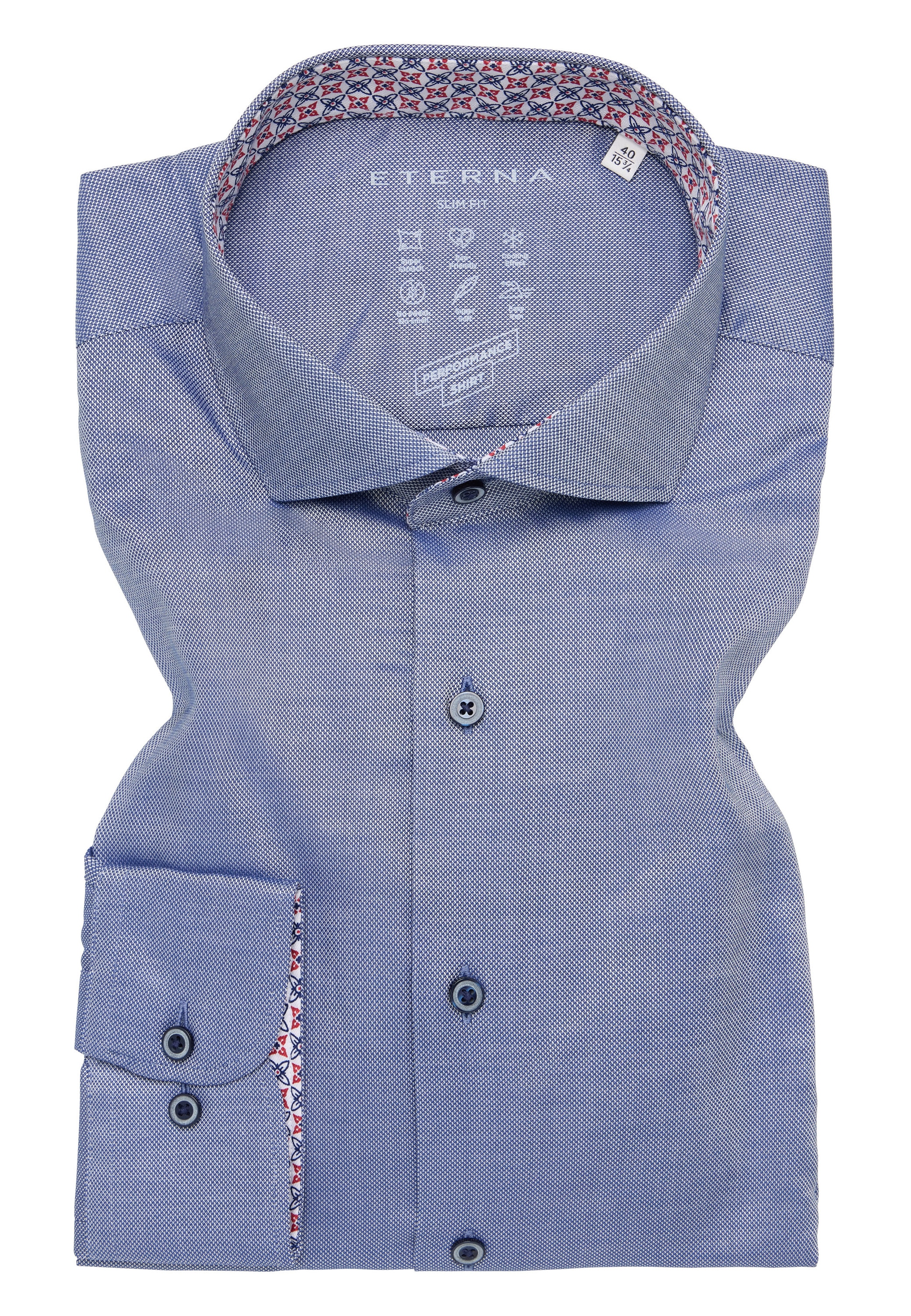 Eterna Langarmhemd »SLIM FIT«, EASY IRON (bügelleicht)