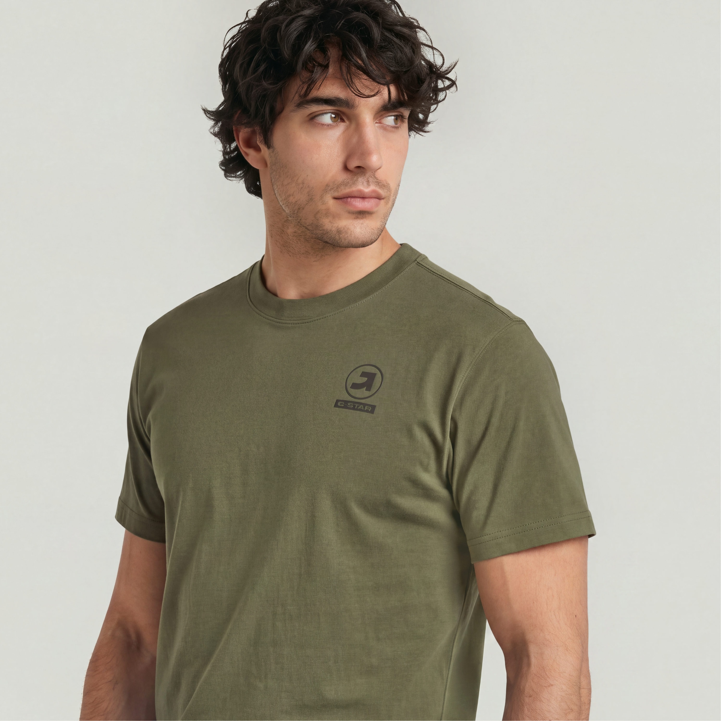 G-STAR T-Shirt »Logo r tee« in Baumwollqualität, Regular Fit
