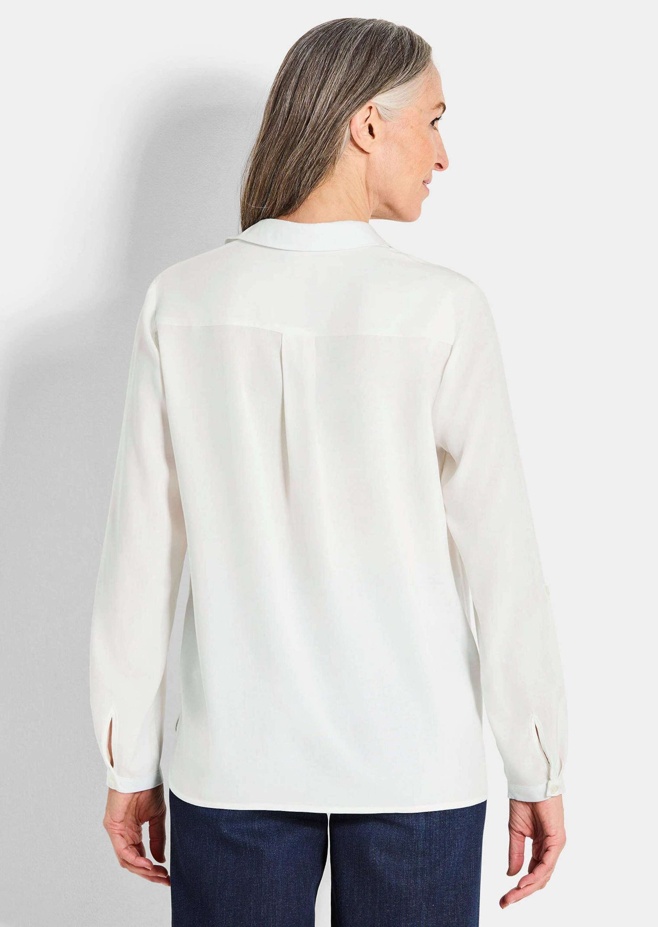 GOLDNER Klassische Bluse »Zeitlose Viskosebluse mit Hemdkragen« Hemdkragen