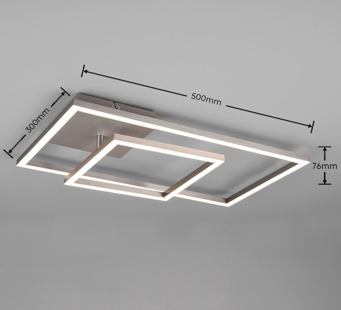 TRIO Leuchten LED Deckenleuchte »Padella«, 1 flammig-flammig, bewegliche LED Elemente, 4000K neutralweiß, dimmbar, 3000 Lumen