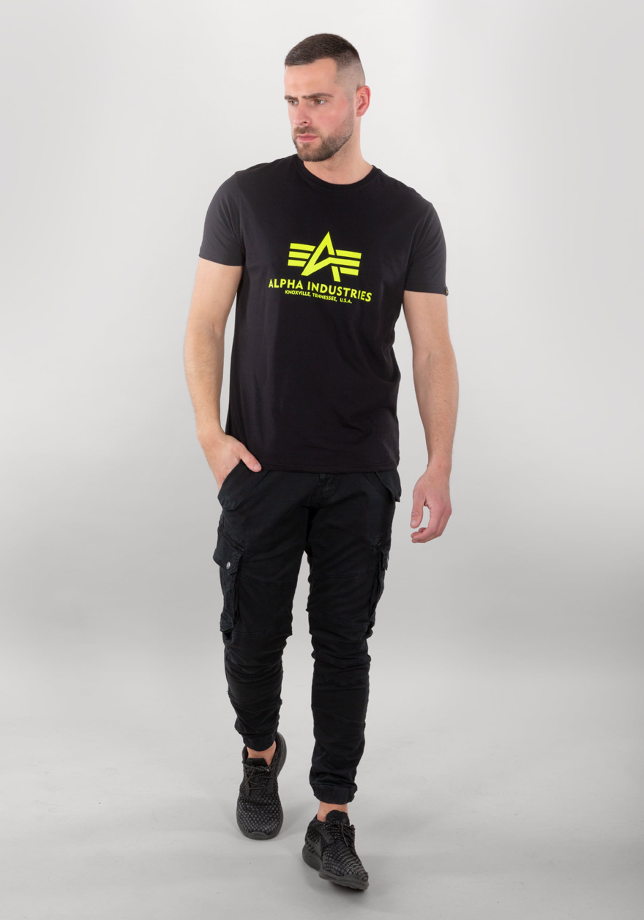 Alpha Industries T-Shirt »Alpha Industries Men - T-Shirts Basic T-Shirt BL Neon Print«